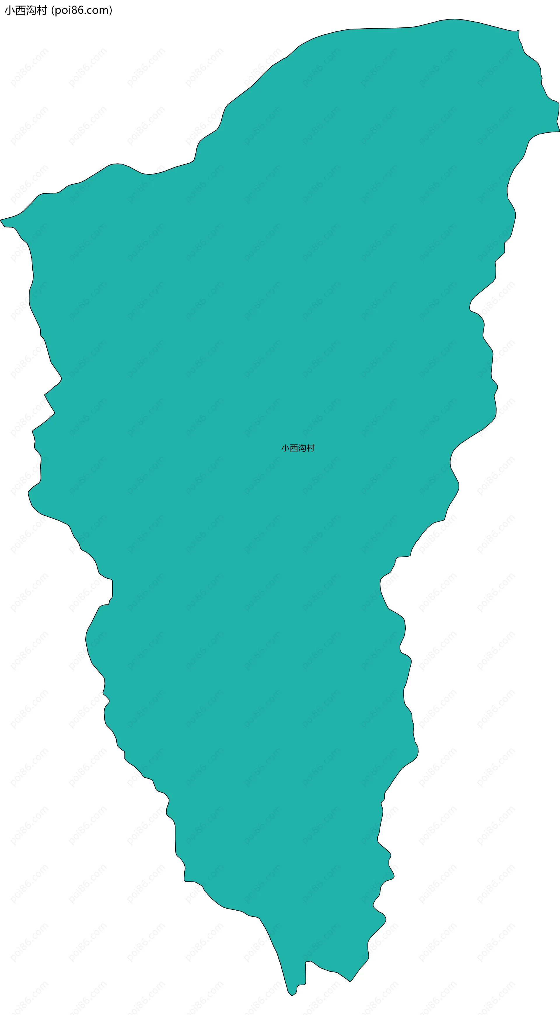 小西沟村边界地图