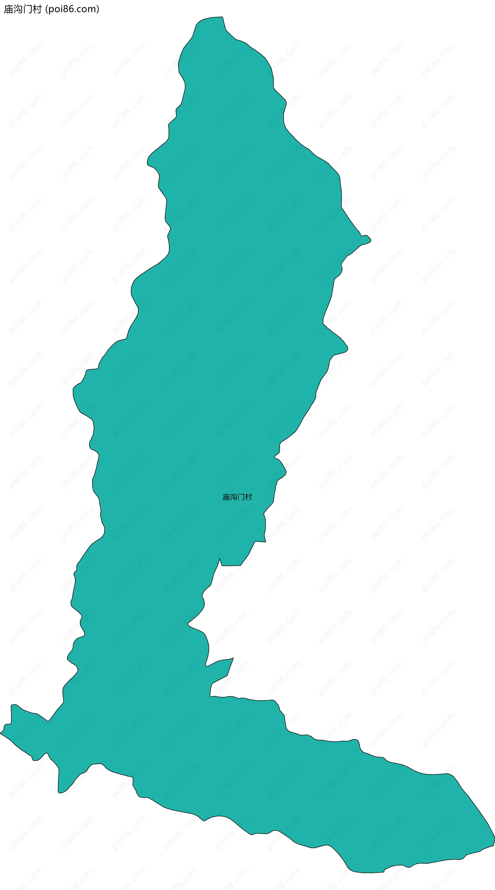 庙沟门村边界地图