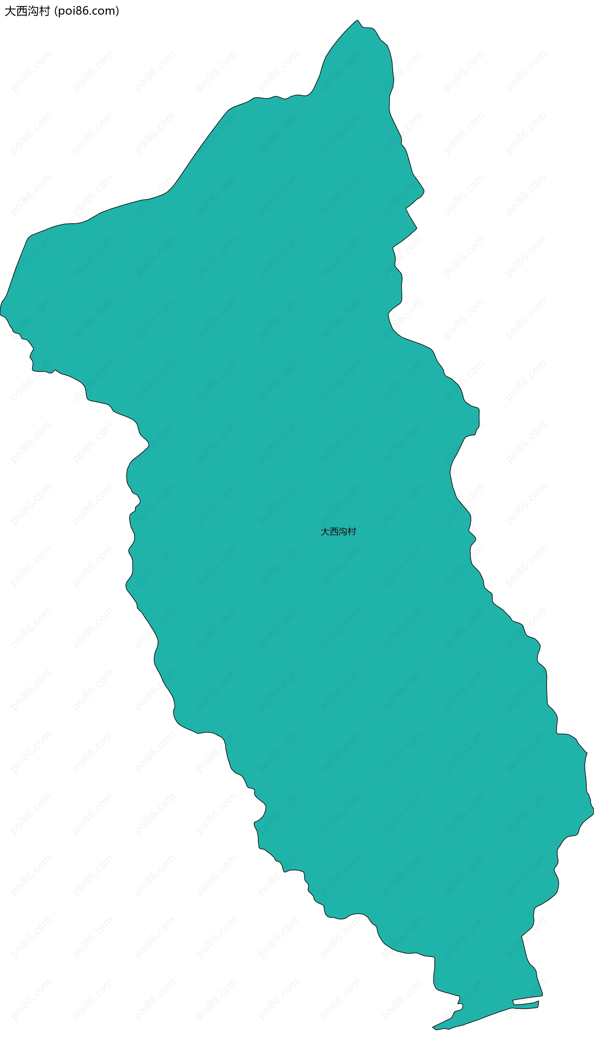 大西沟村边界地图