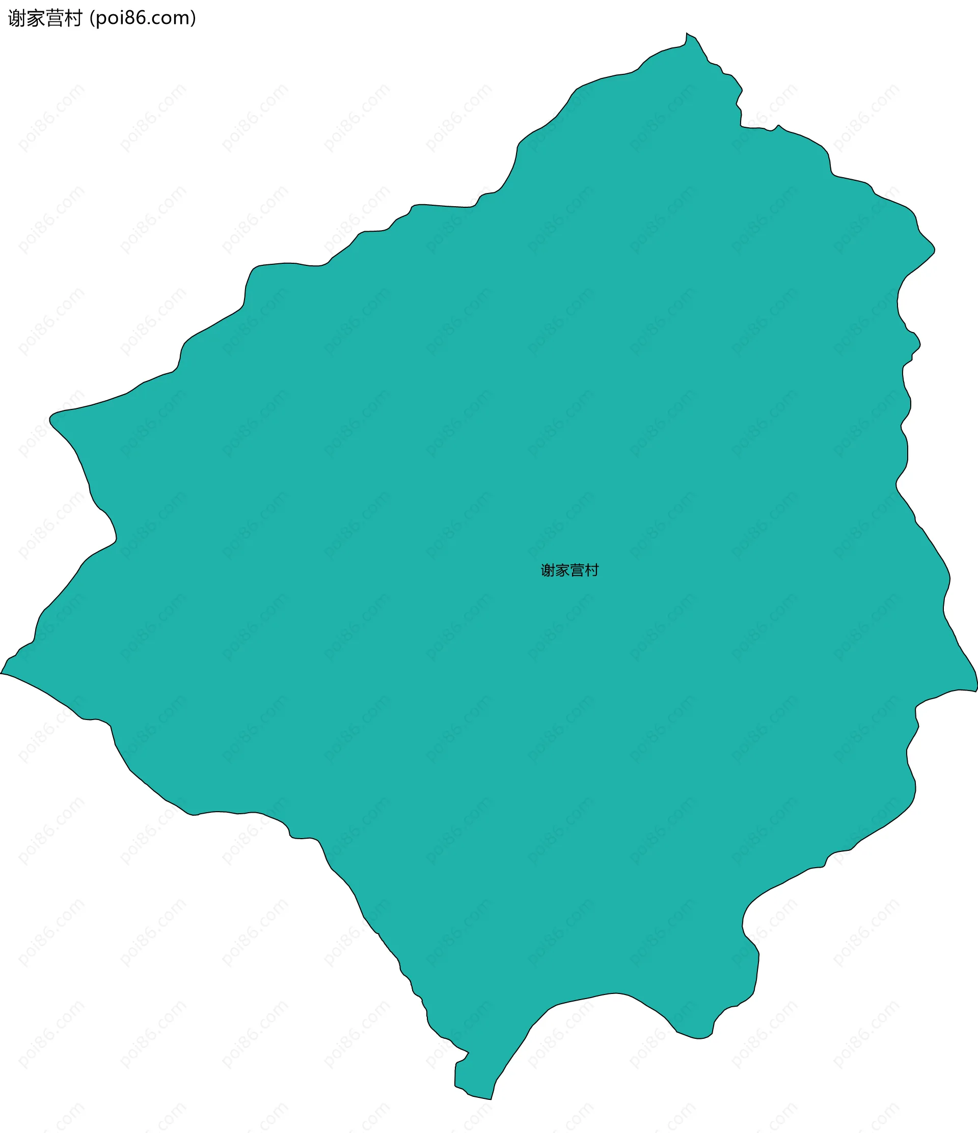 谢家营村边界地图