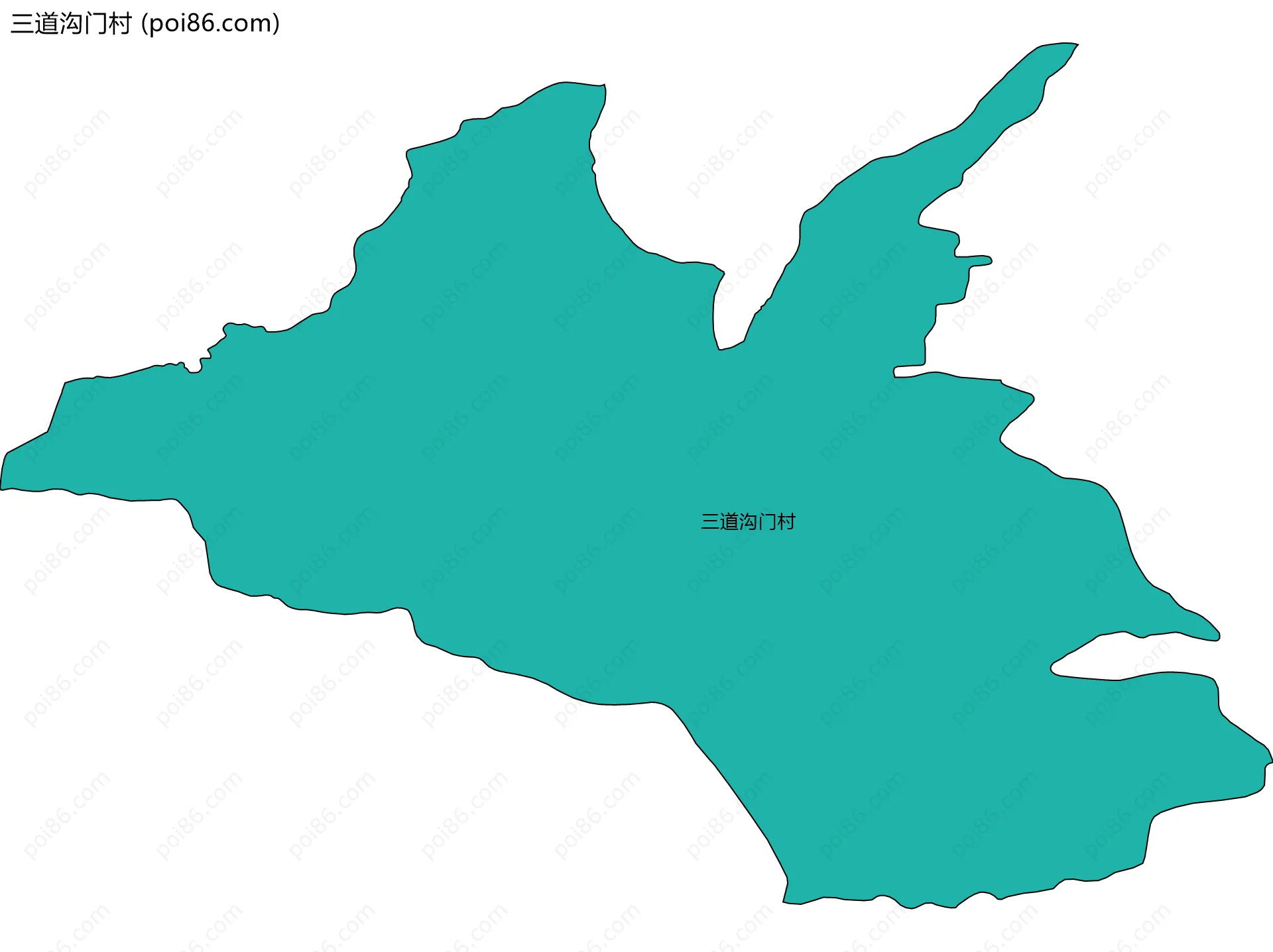 三道沟门村边界地图