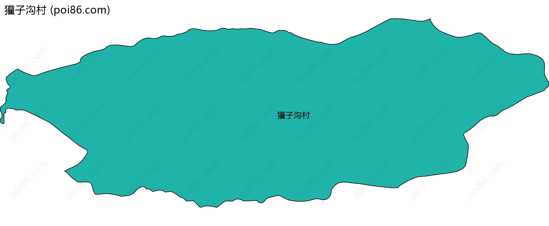 獾子沟村边界地图