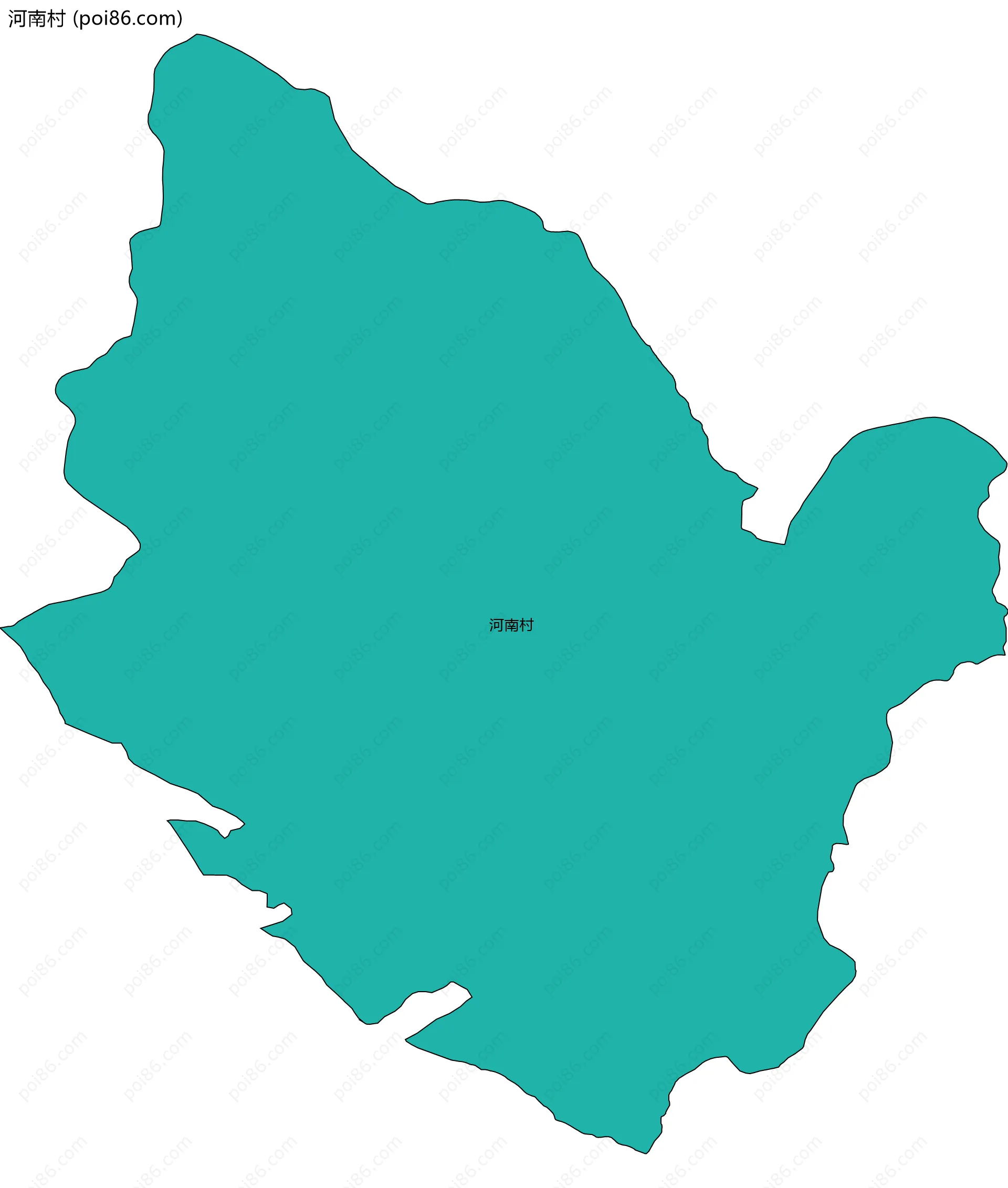 河南村边界地图