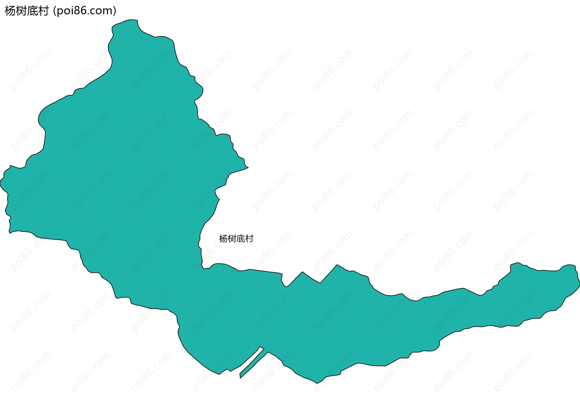 杨树底村边界地图