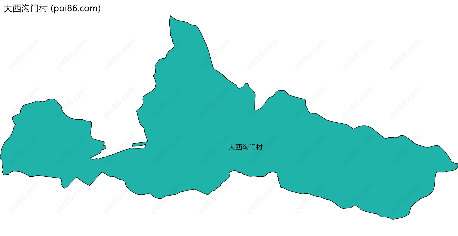 大西沟门村边界地图