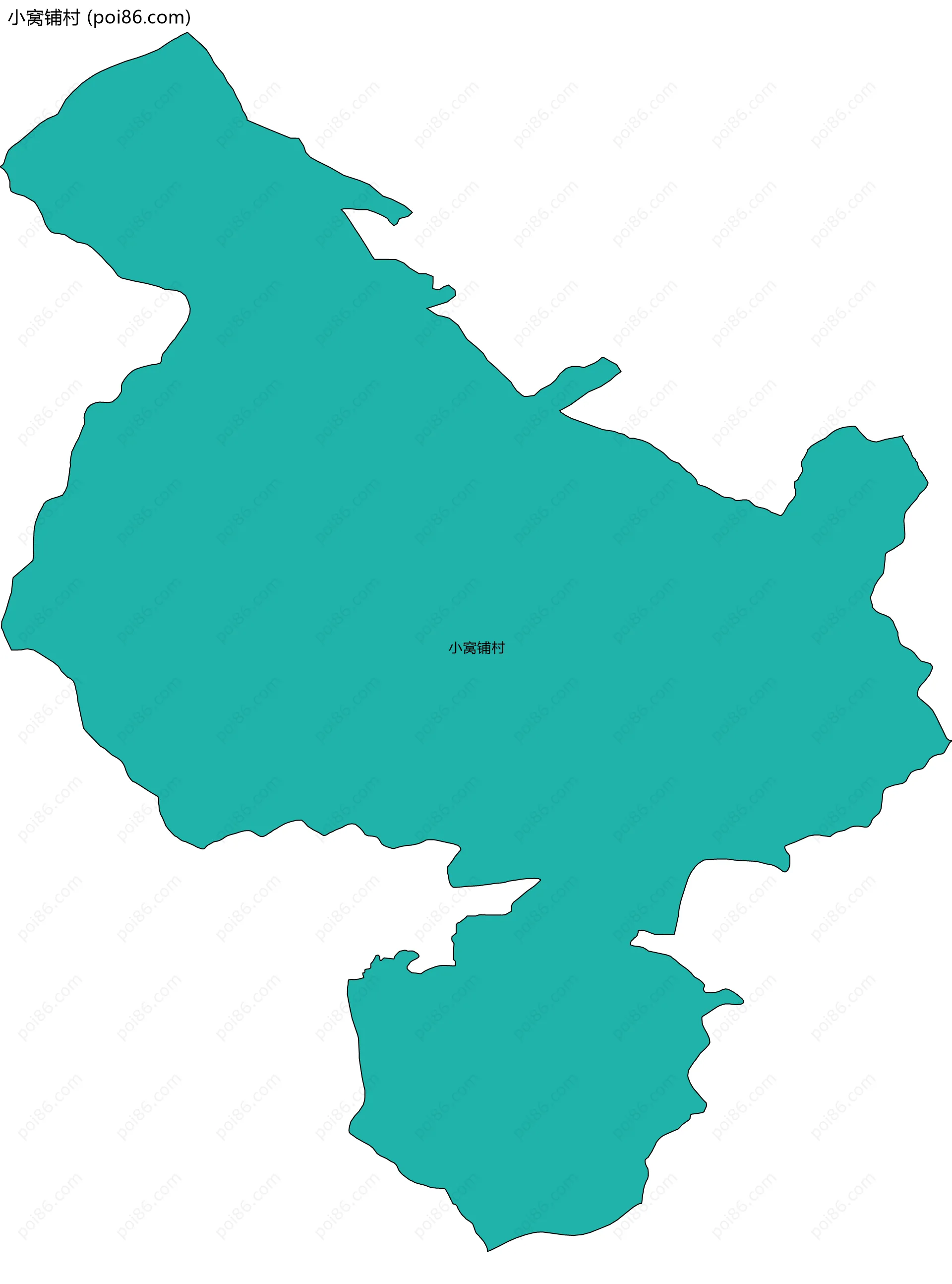 小窝铺村边界地图