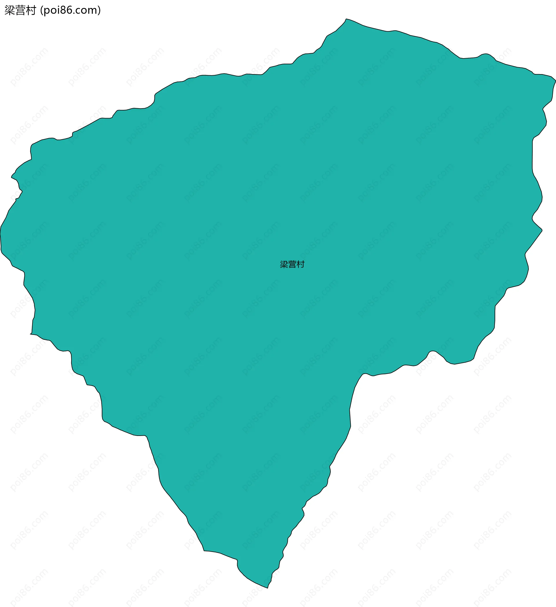 梁营村边界地图