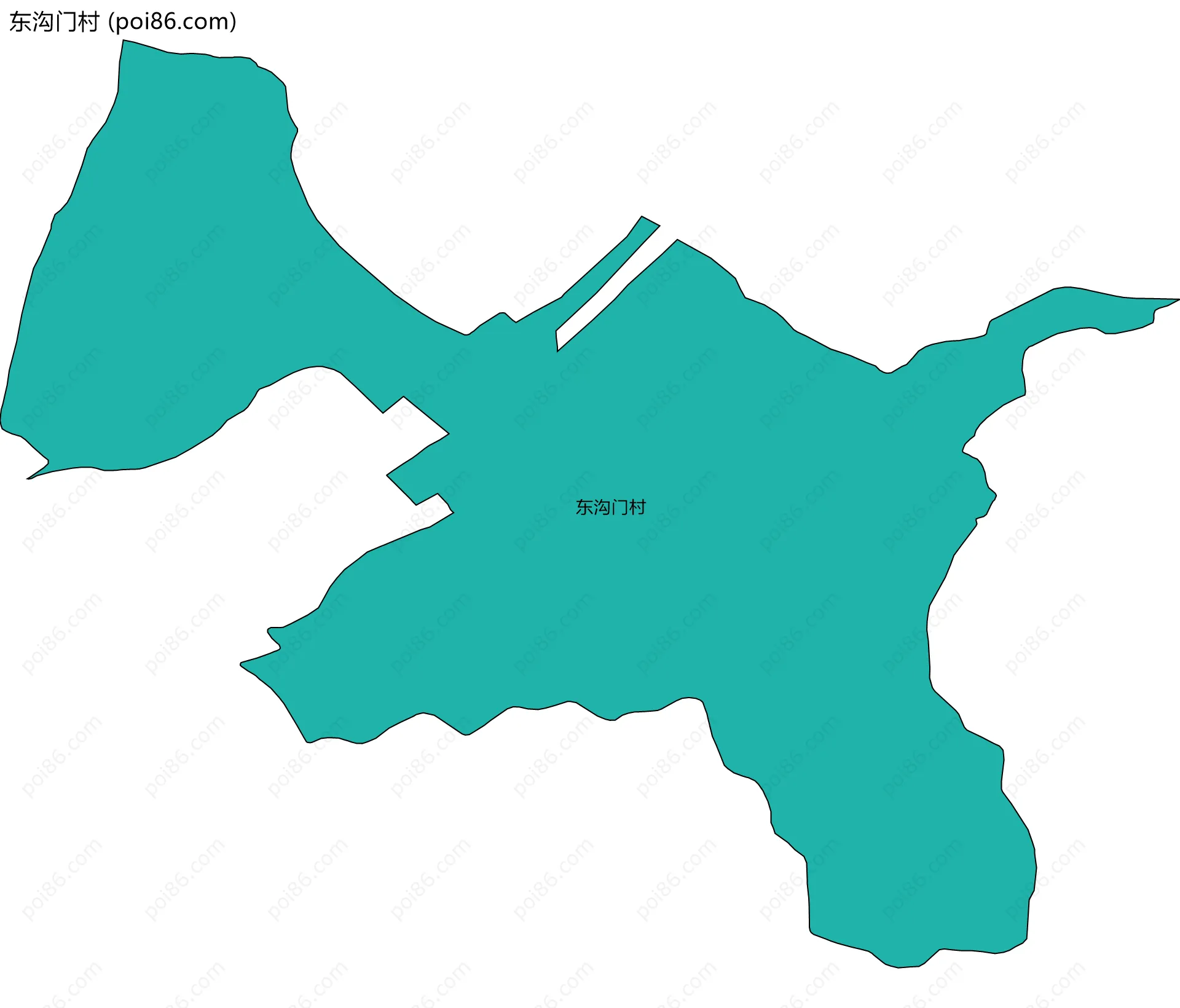 东沟门村边界地图