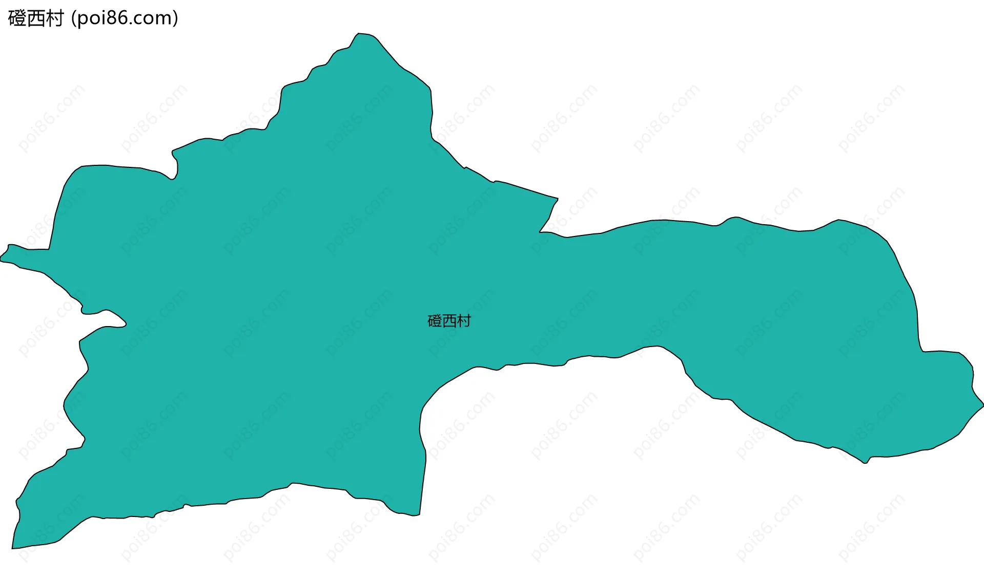 磴西村边界地图