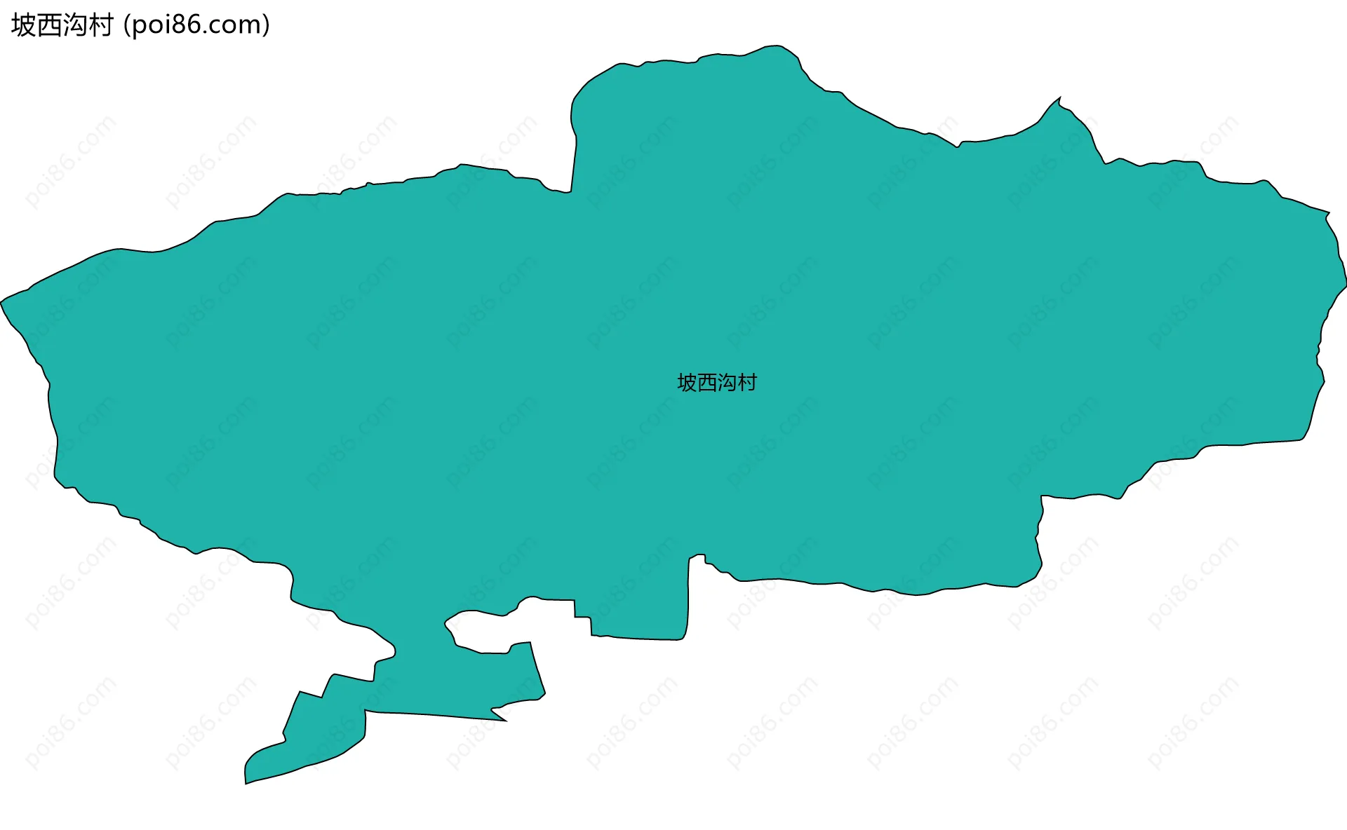 坡西沟村边界地图