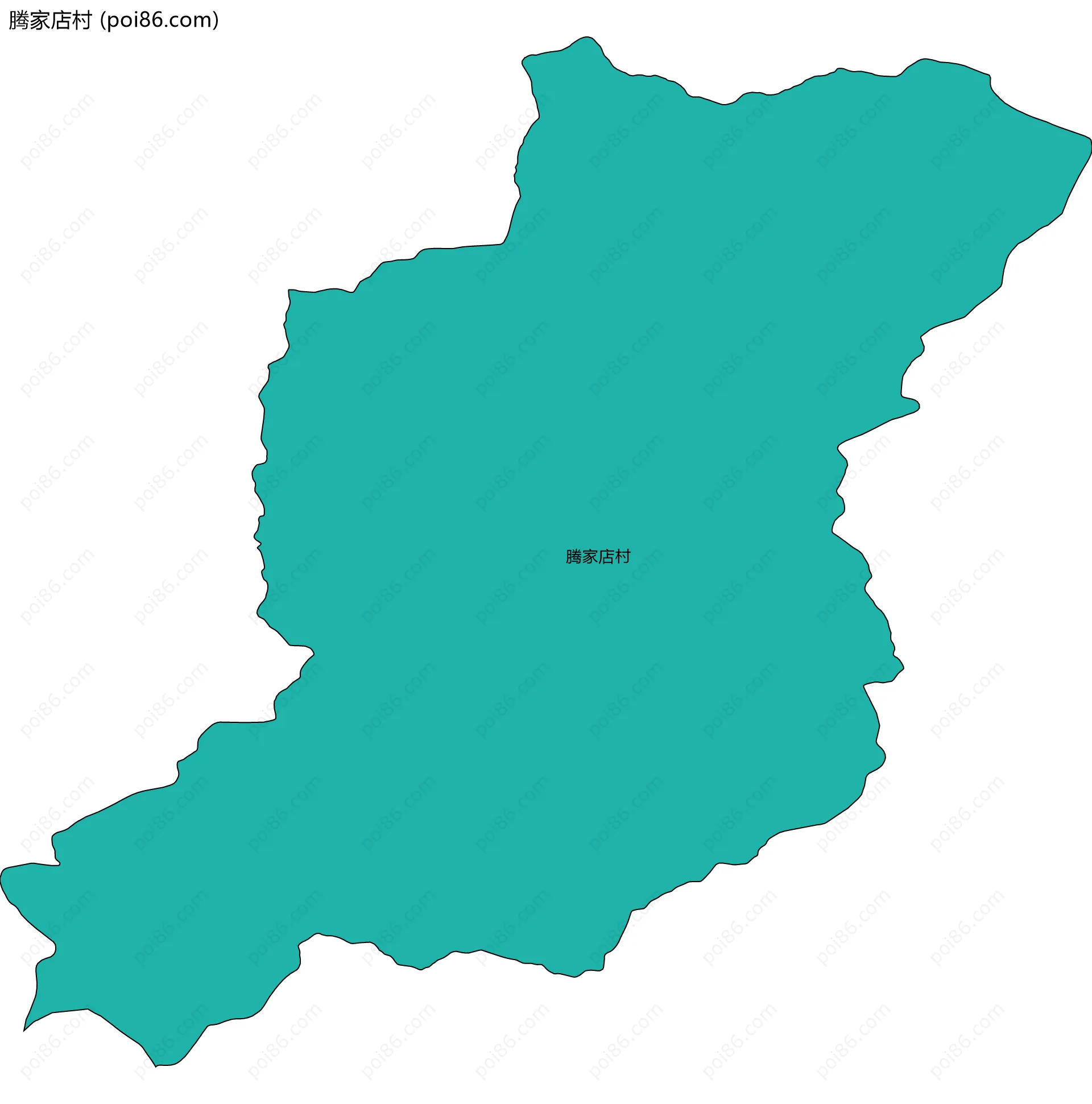 腾家店村边界地图