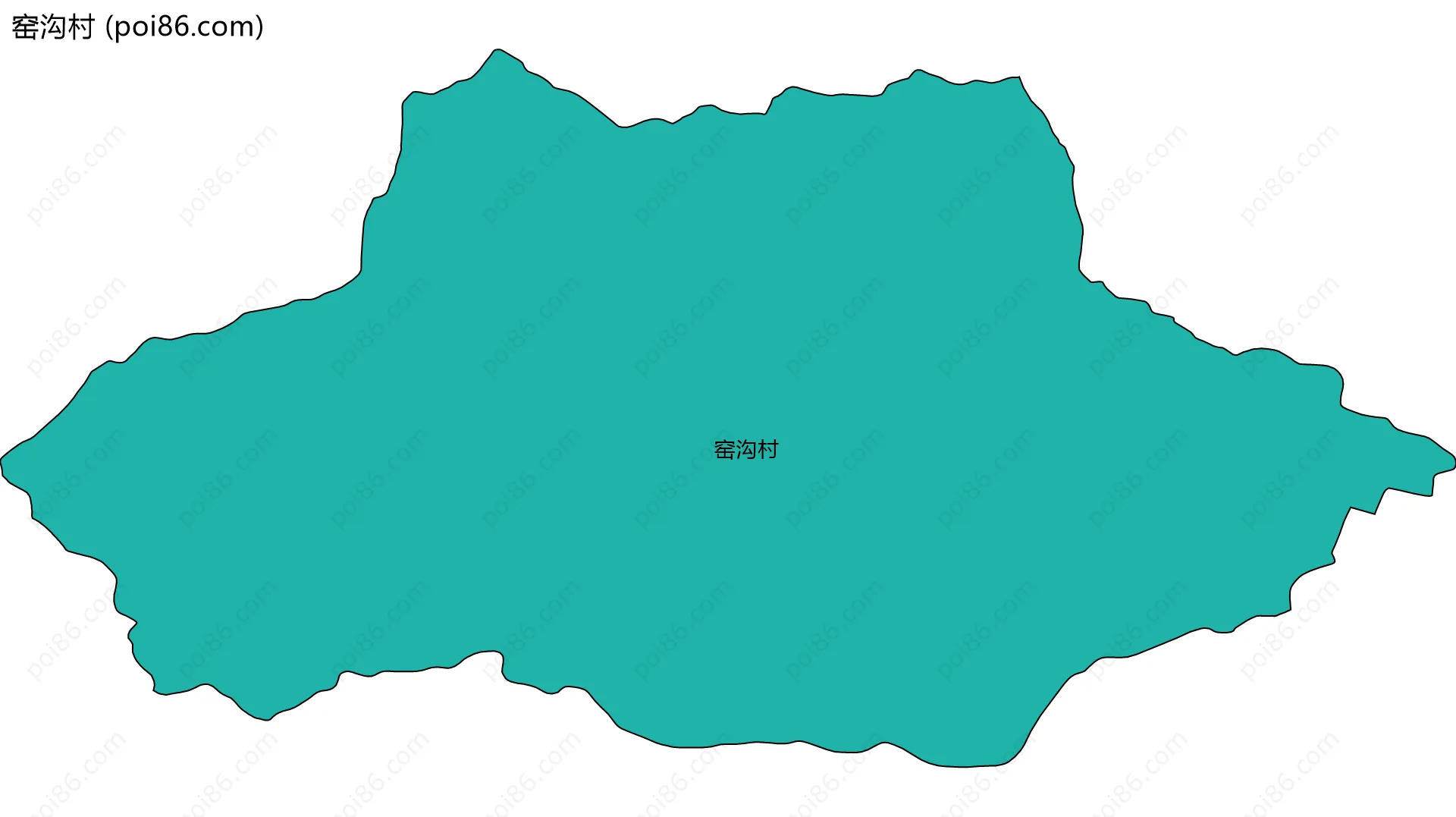 窑沟村边界地图