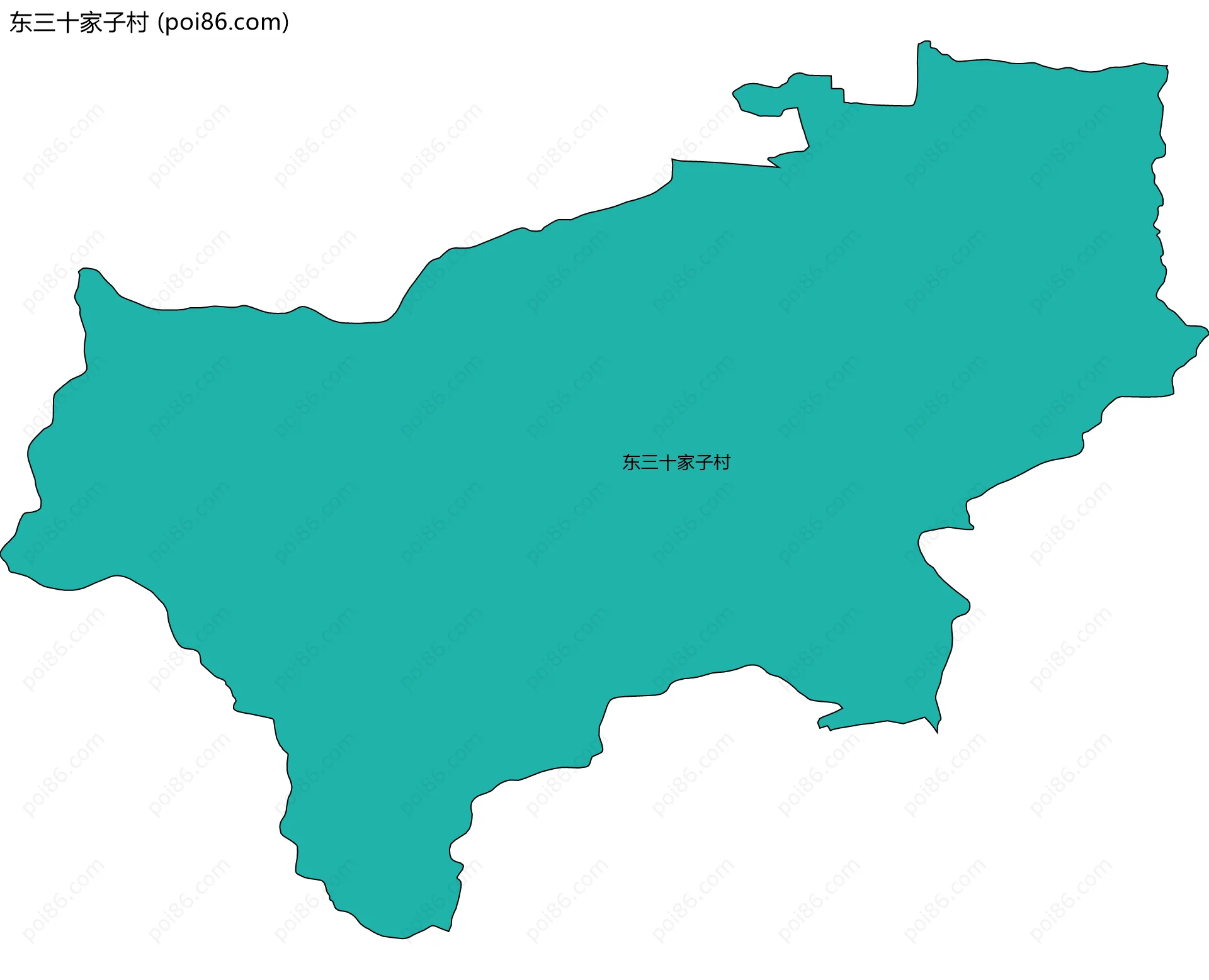 东三十家子村边界地图