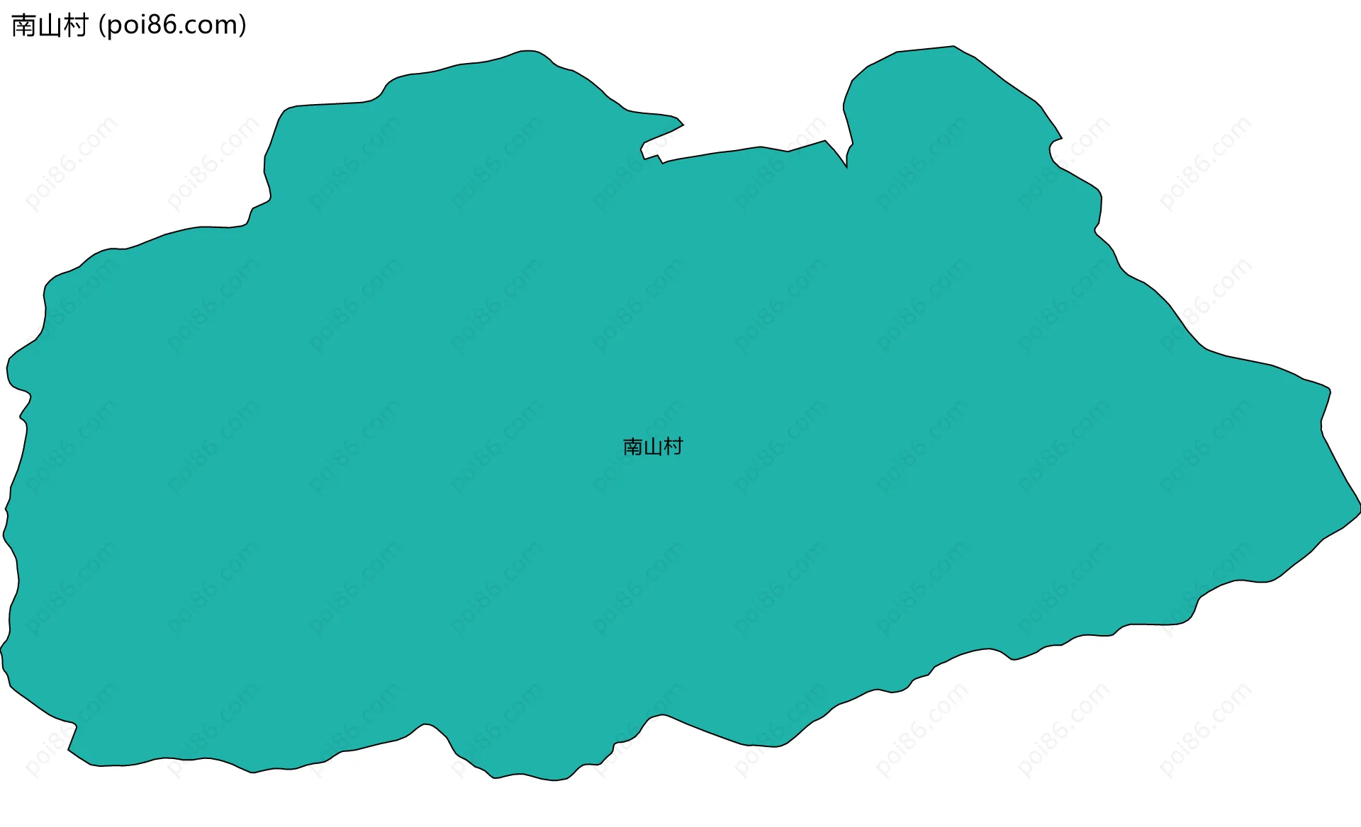 南山村边界地图