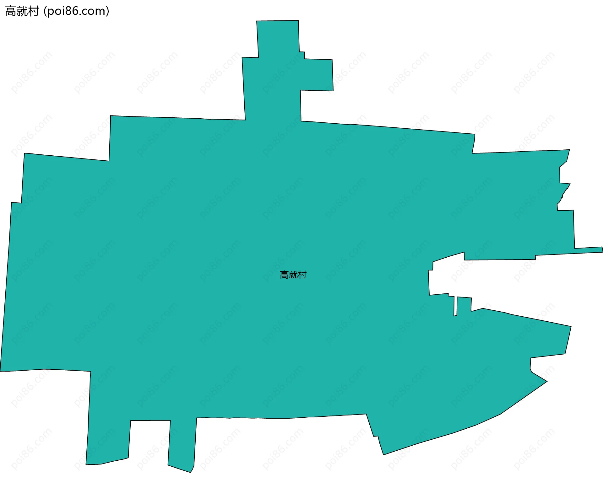 高就村边界地图