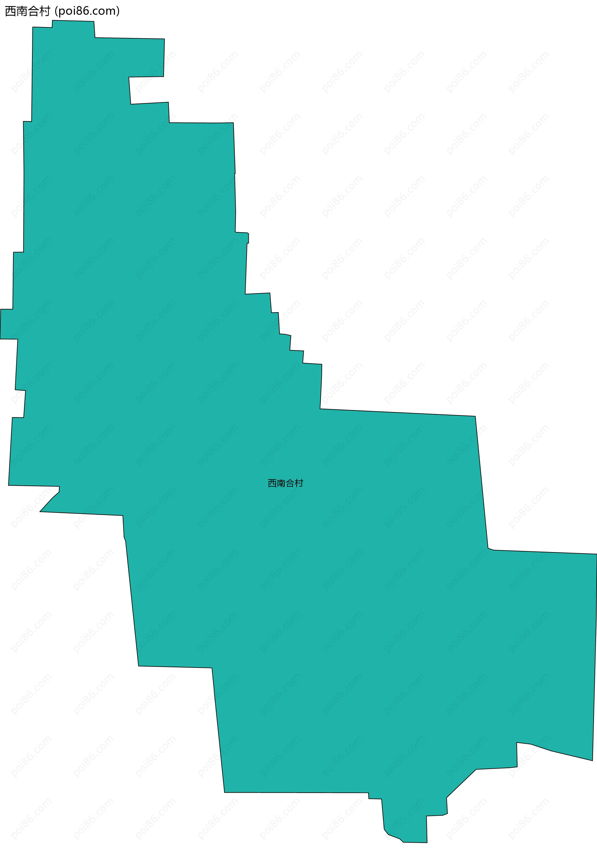 西南合村边界地图