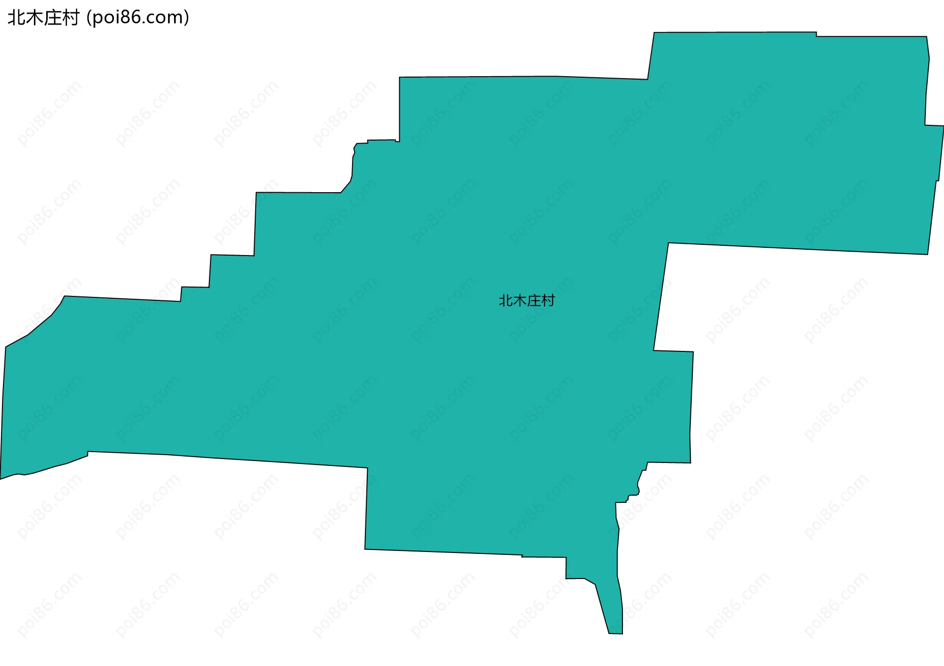 北木庄村边界地图