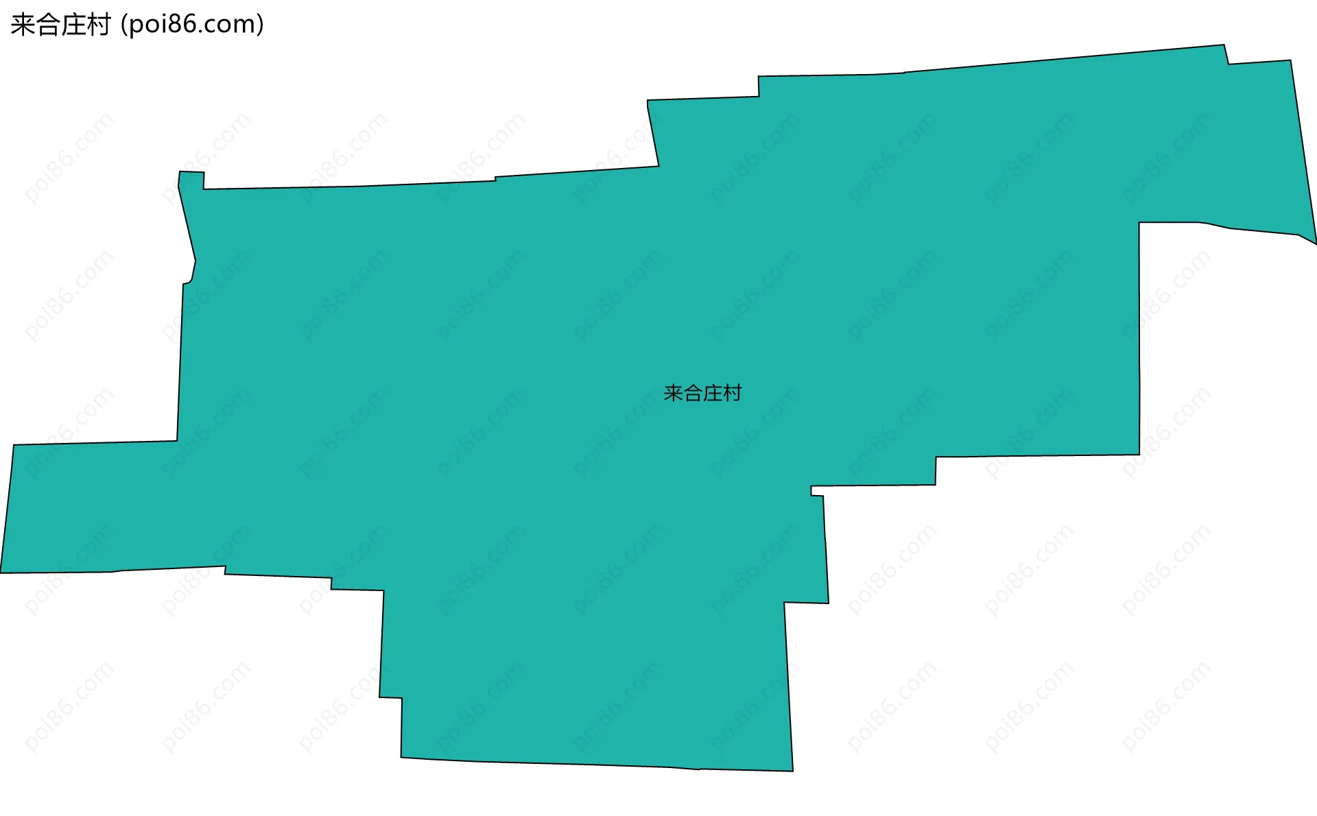来合庄村边界地图