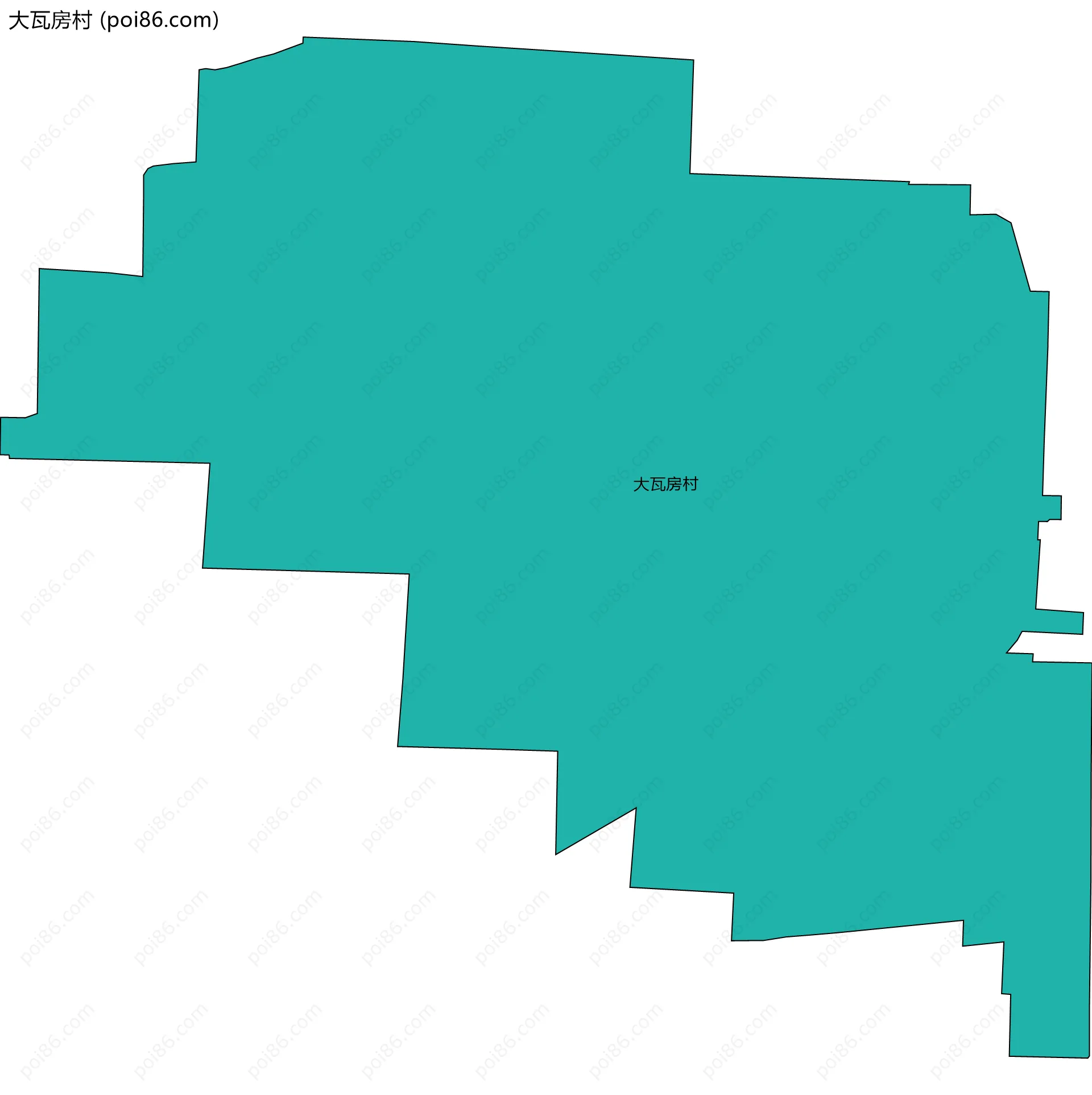 大瓦房村边界地图