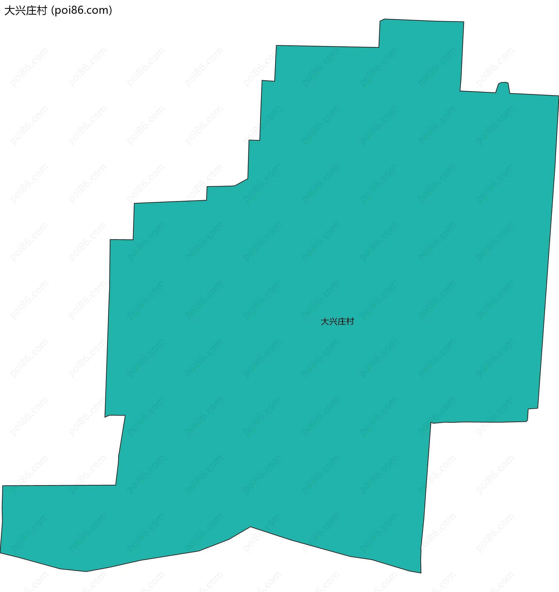 大兴庄村边界地图