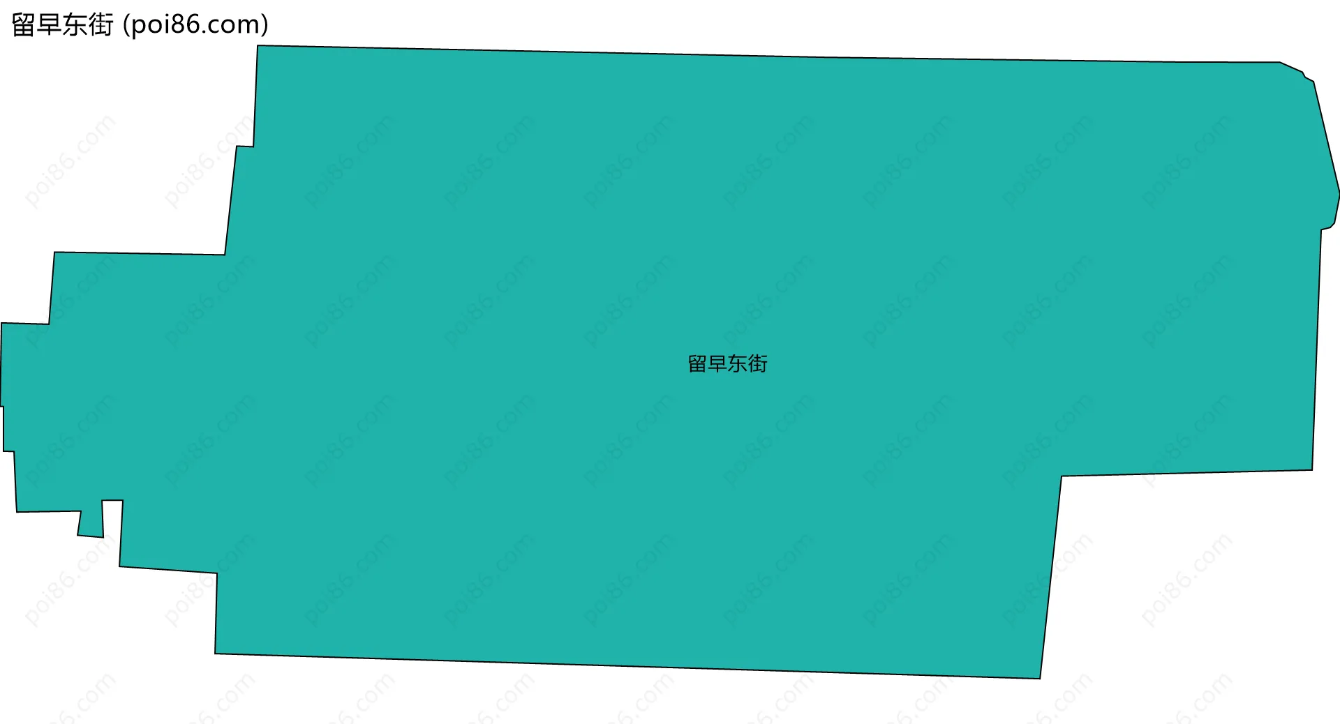 留早东街边界地图