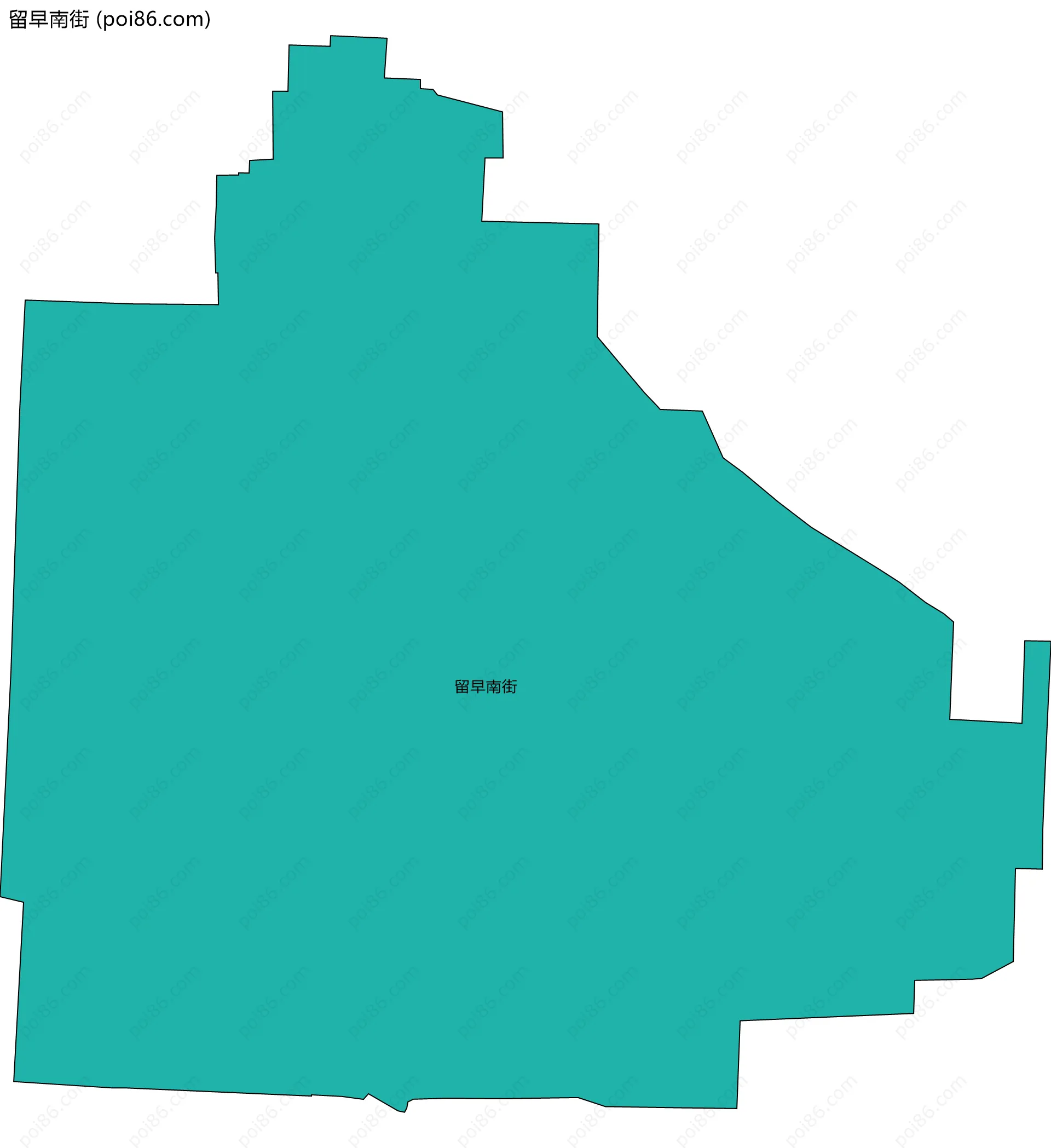 留早南街边界地图
