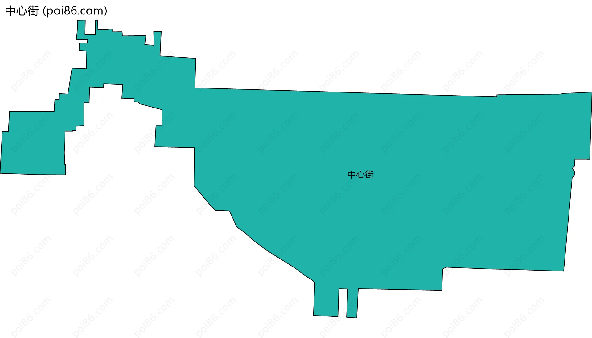 中心街边界地图