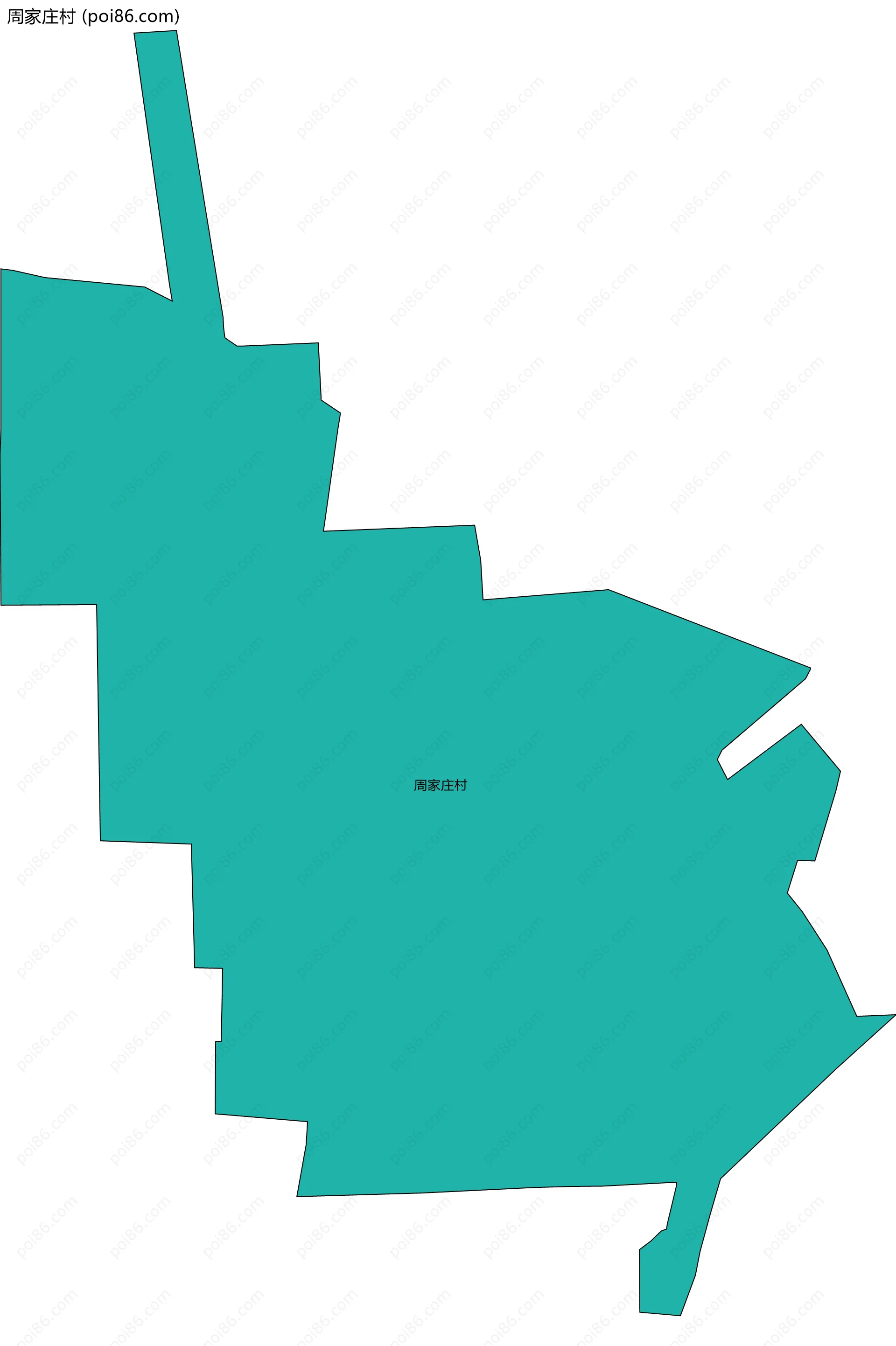 周家庄村边界地图