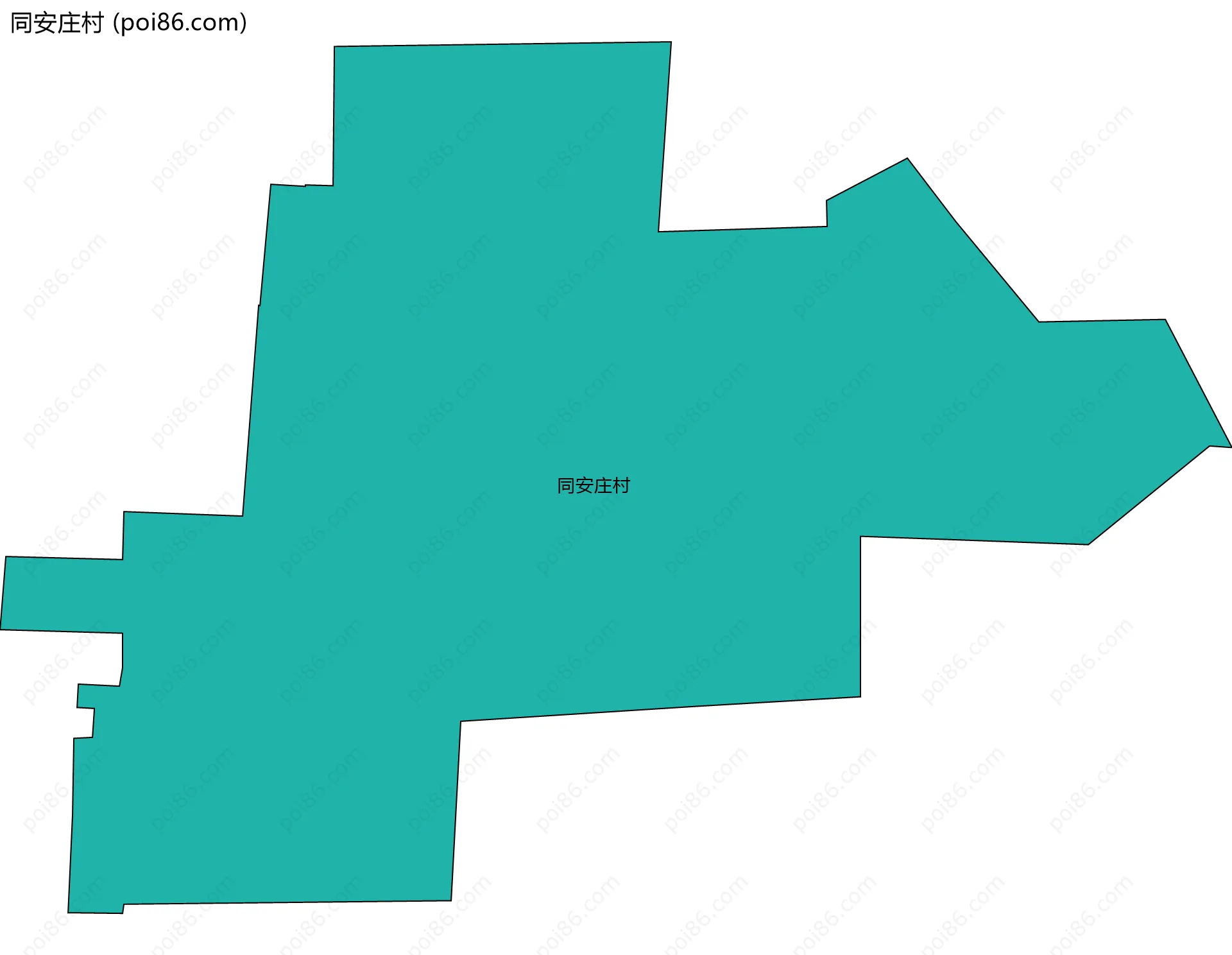 同安庄村边界地图