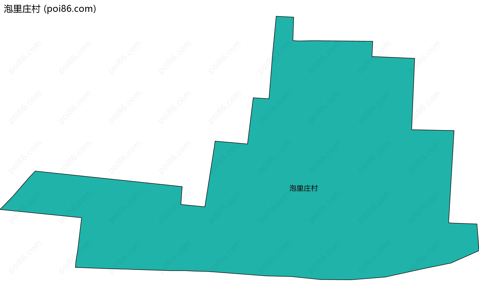 泡里庄村边界地图