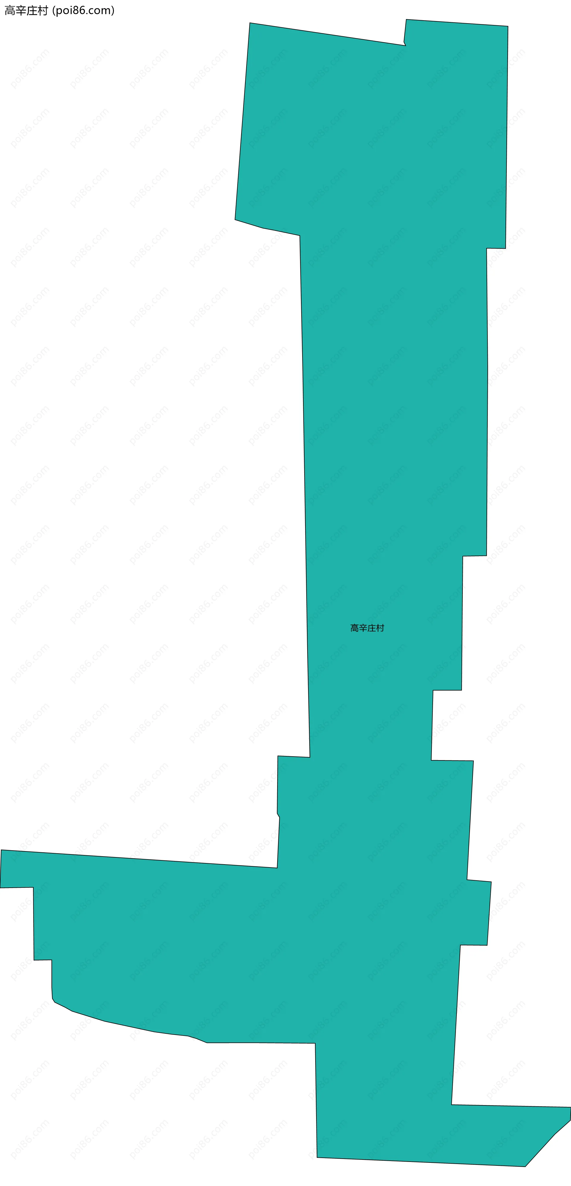 高辛庄村边界地图