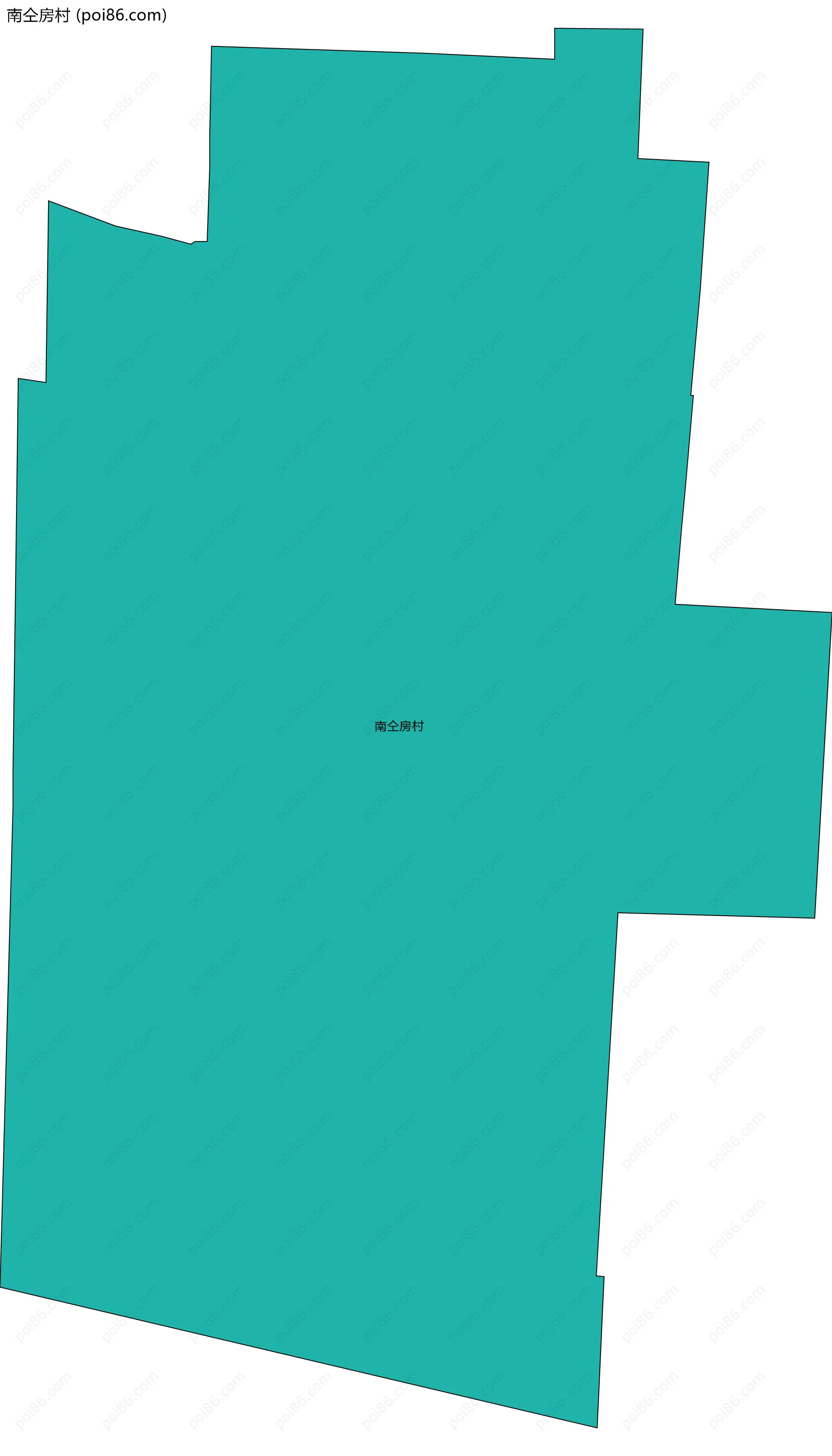 南仝房村边界地图