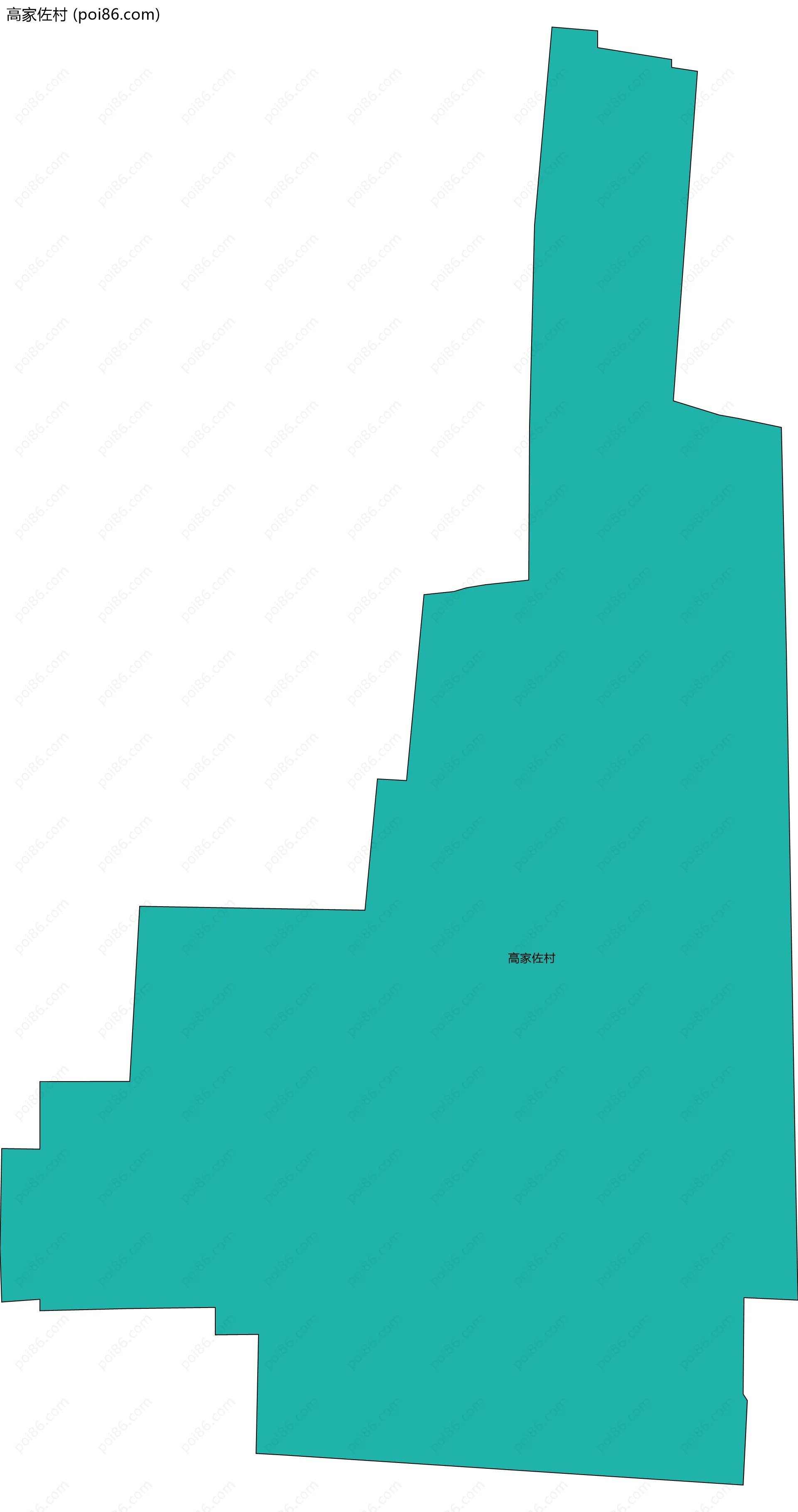 高家佐村边界地图