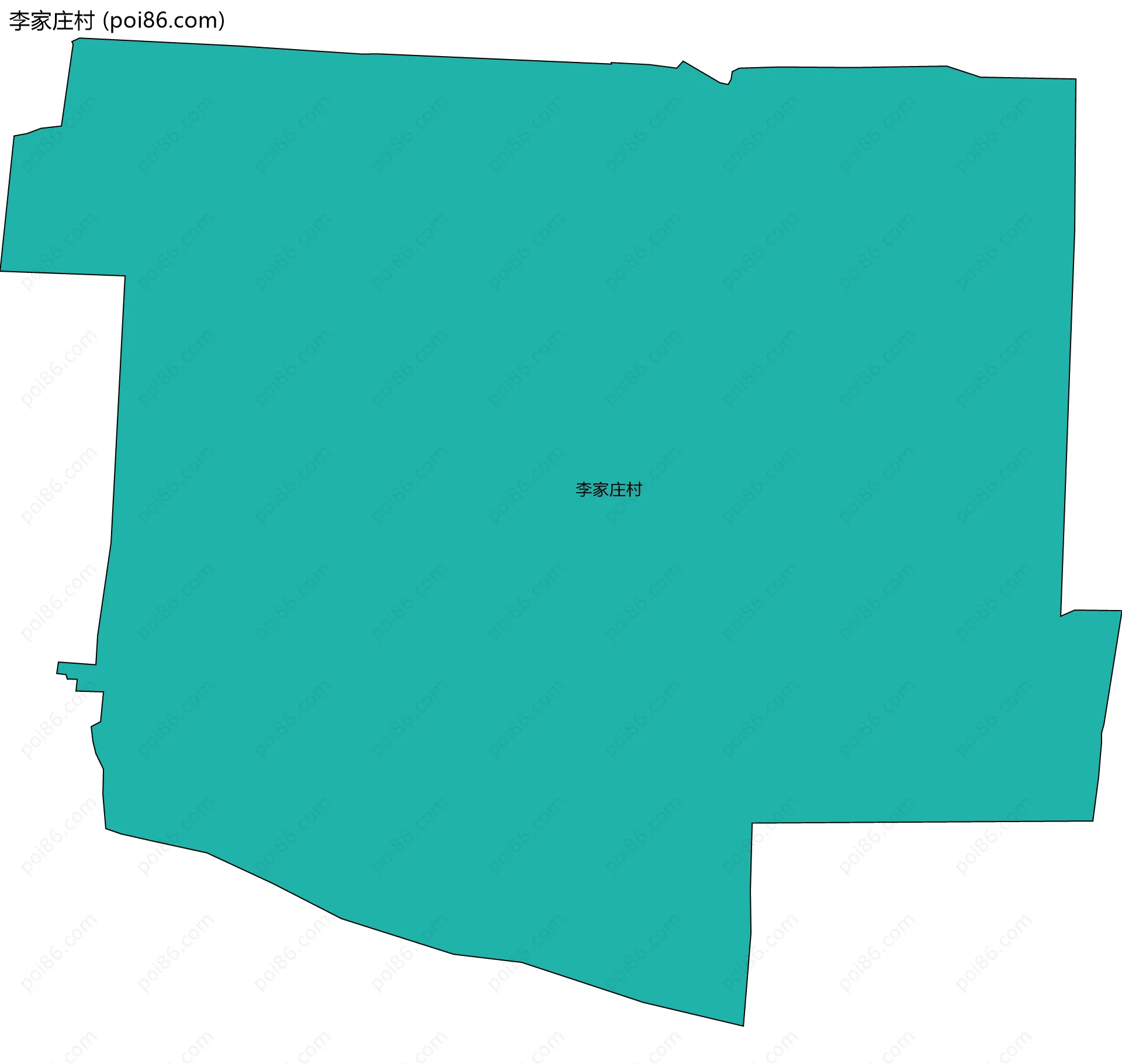 李家庄村边界地图