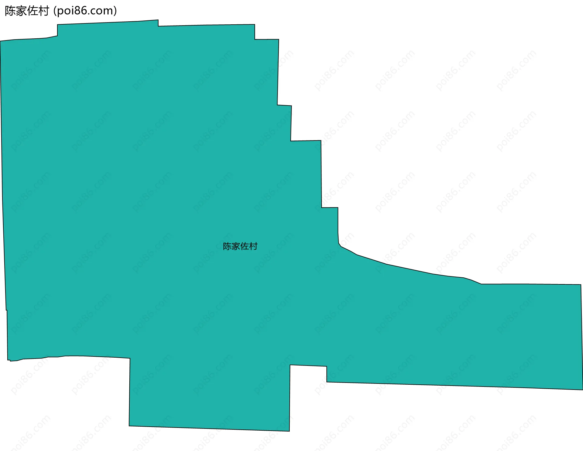 陈家佐村边界地图