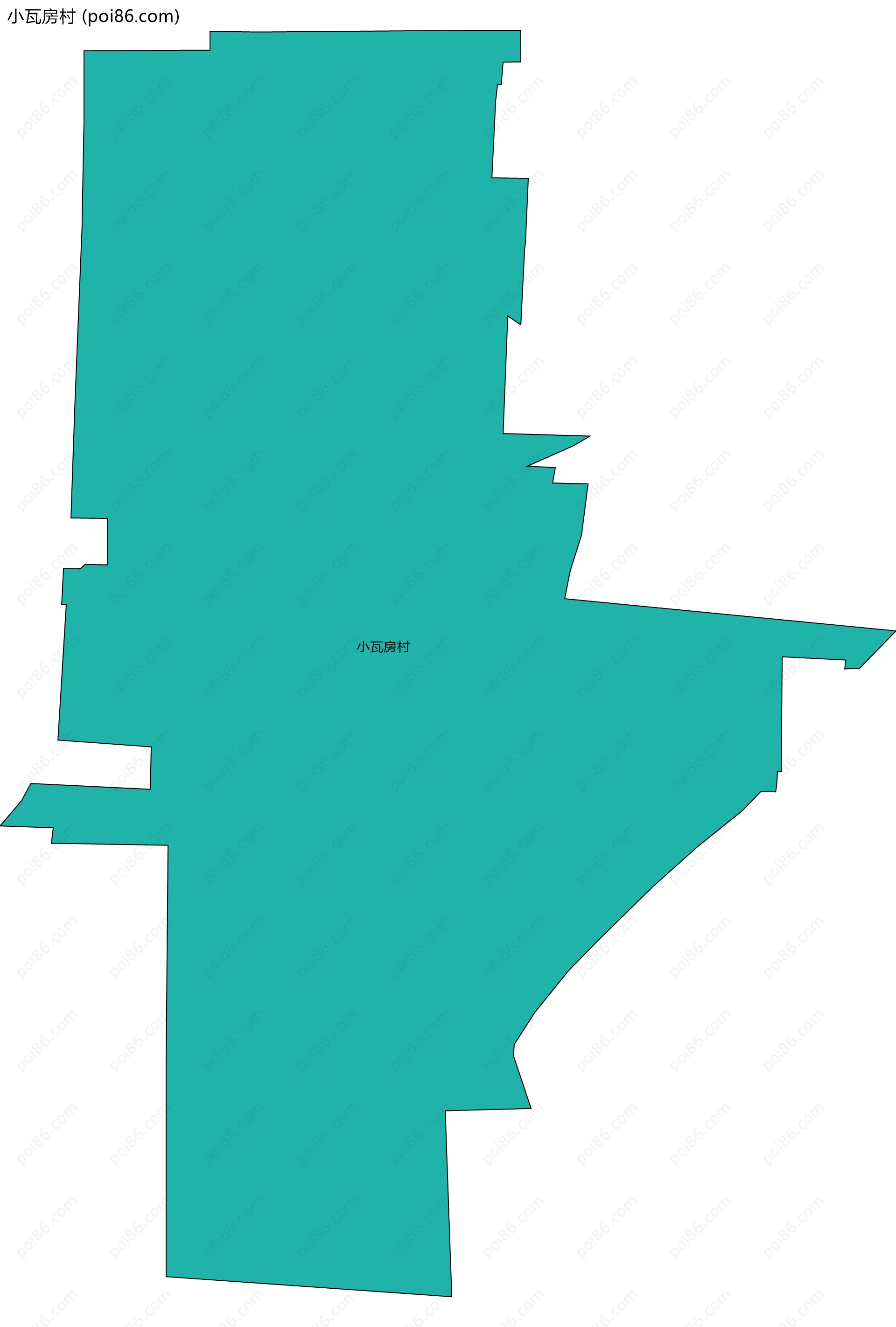 小瓦房村边界地图