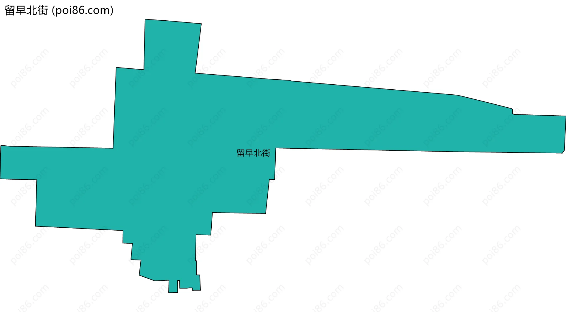 留早北街边界地图