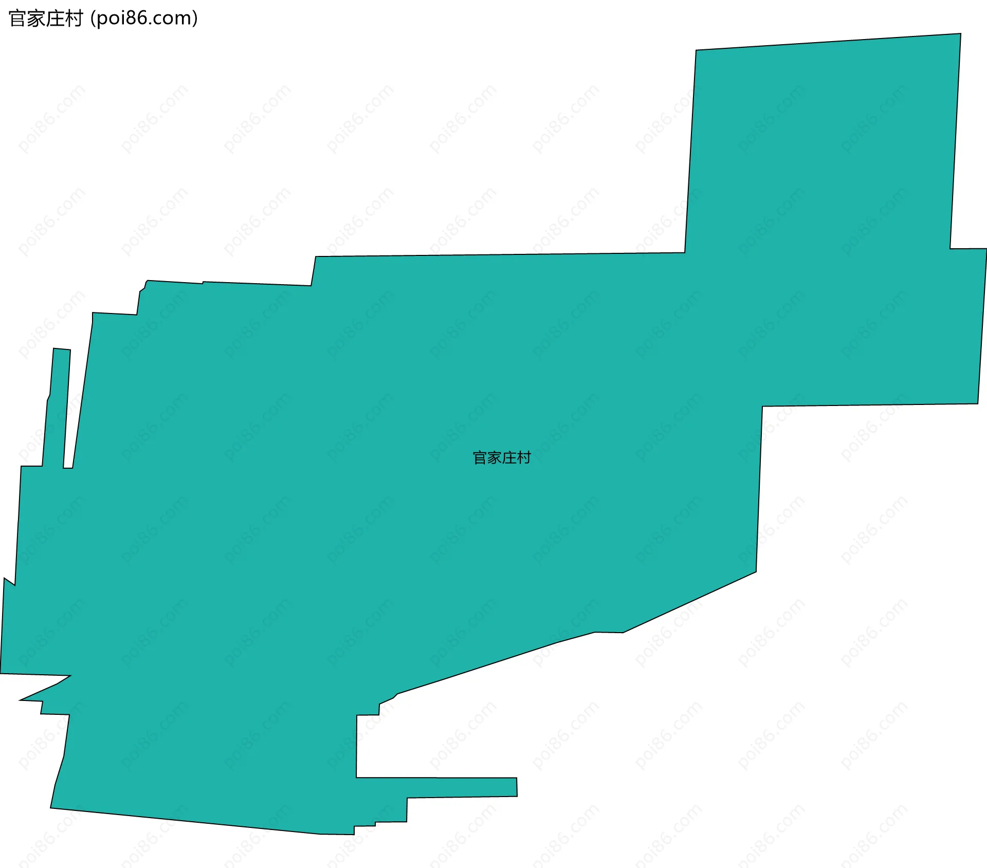 官家庄村边界地图