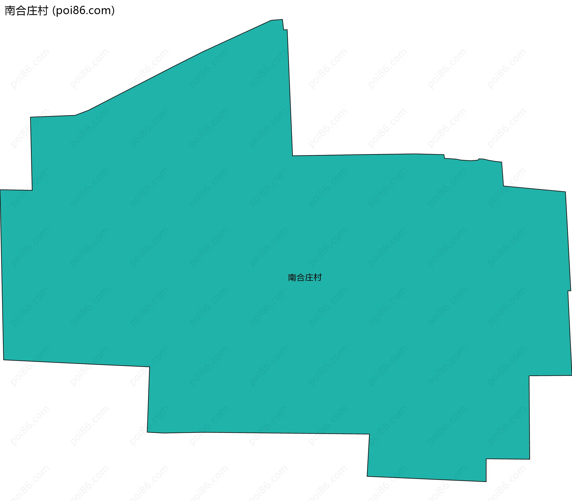 南合庄村边界地图