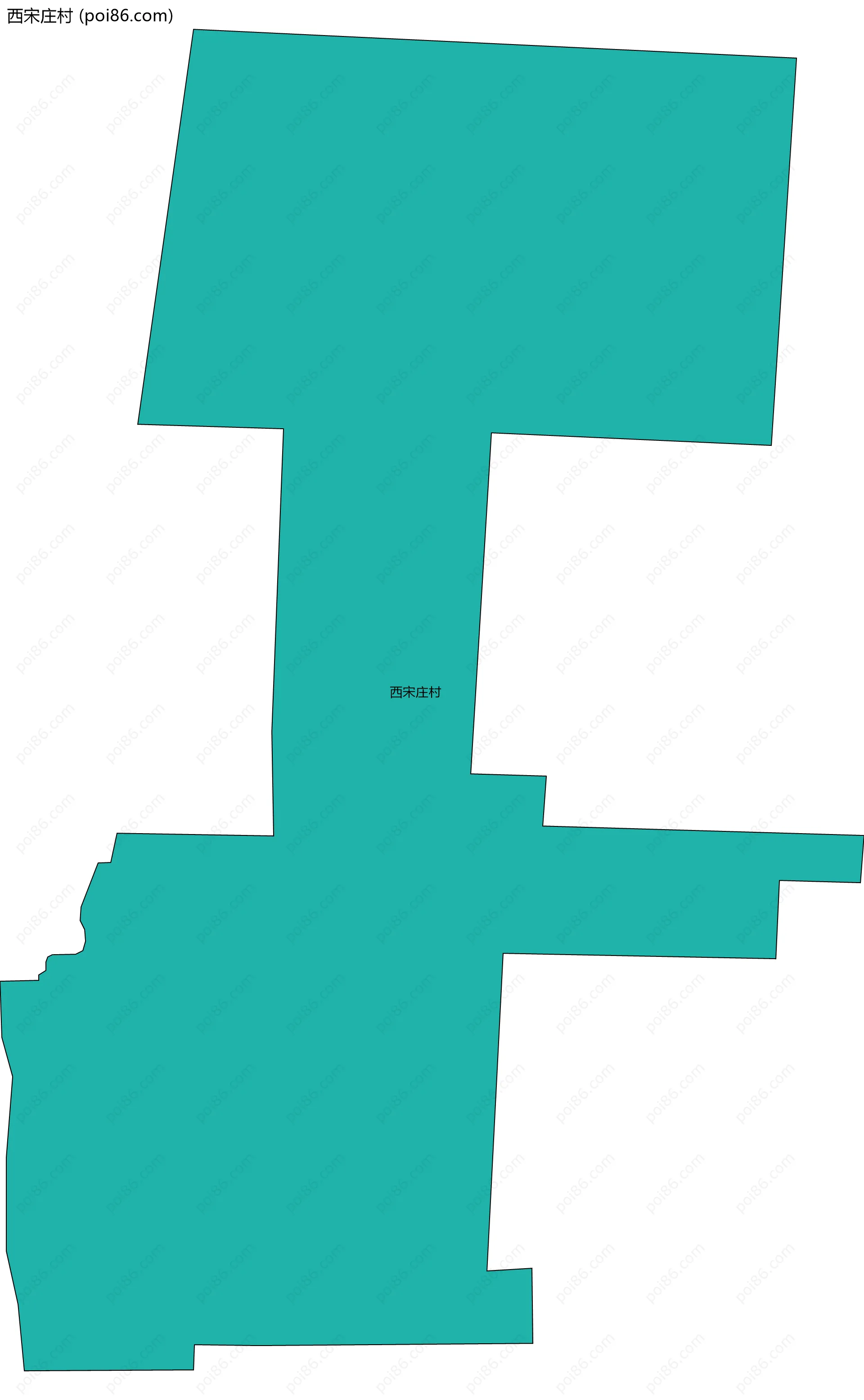 西宋庄村边界地图