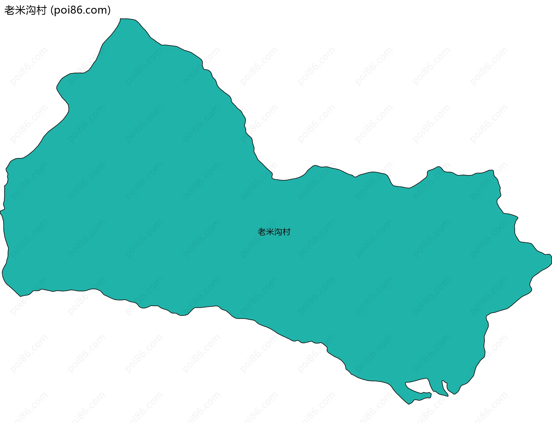 老米沟村边界地图