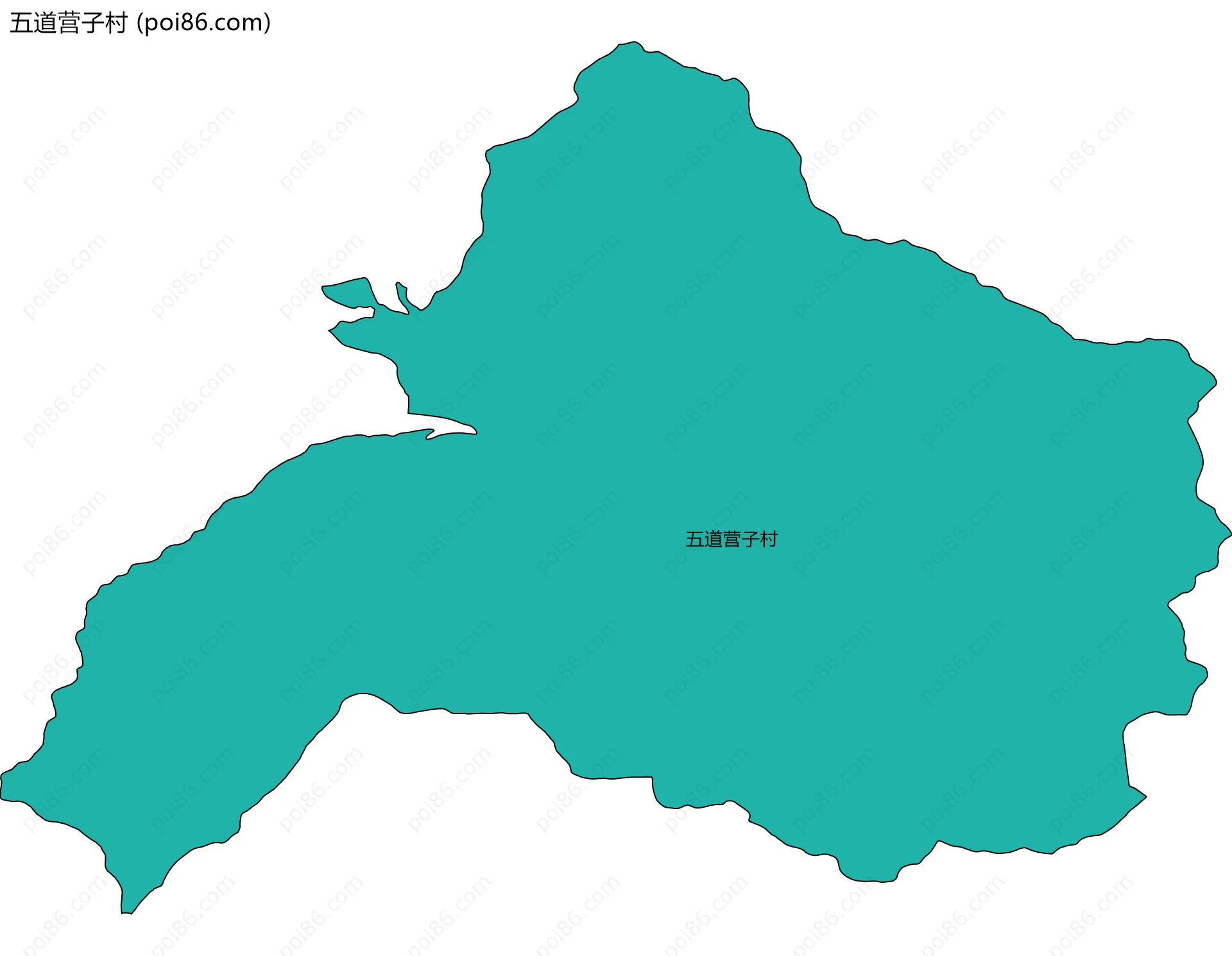 五道营子村边界地图