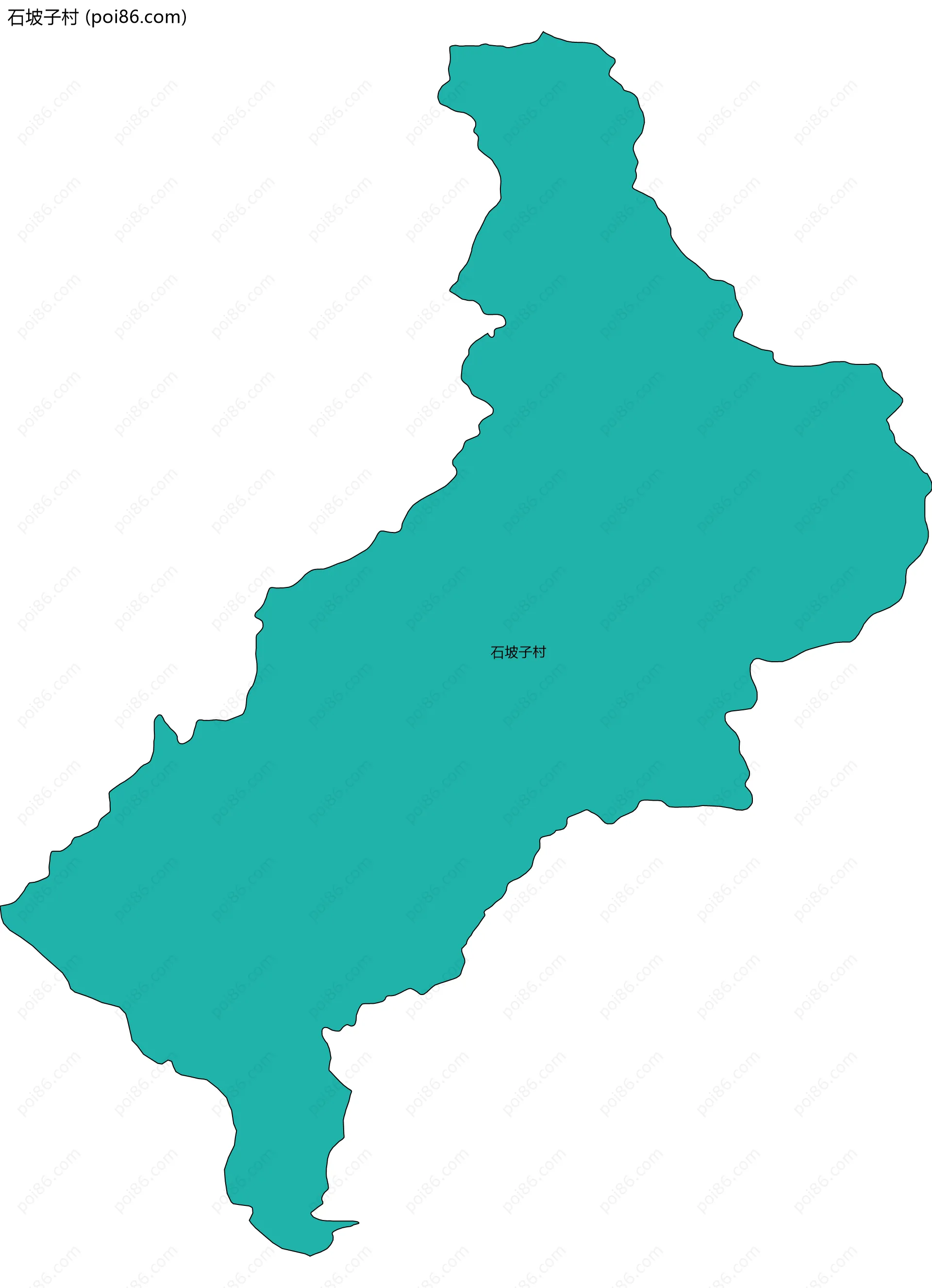 石坡子村边界地图