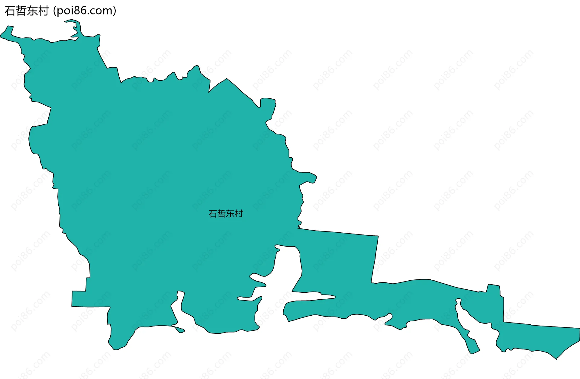 石哲东村边界地图