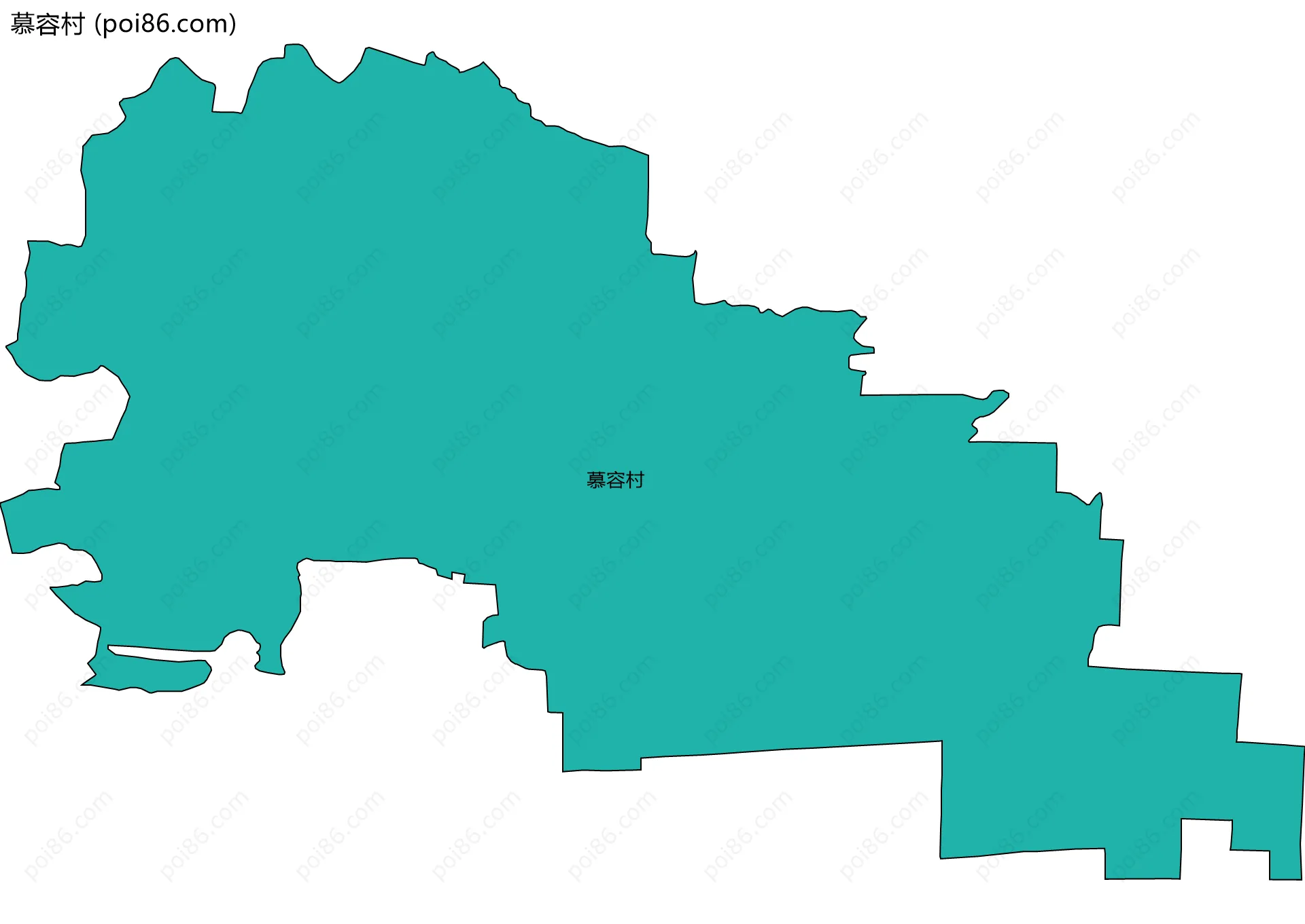慕容村边界地图