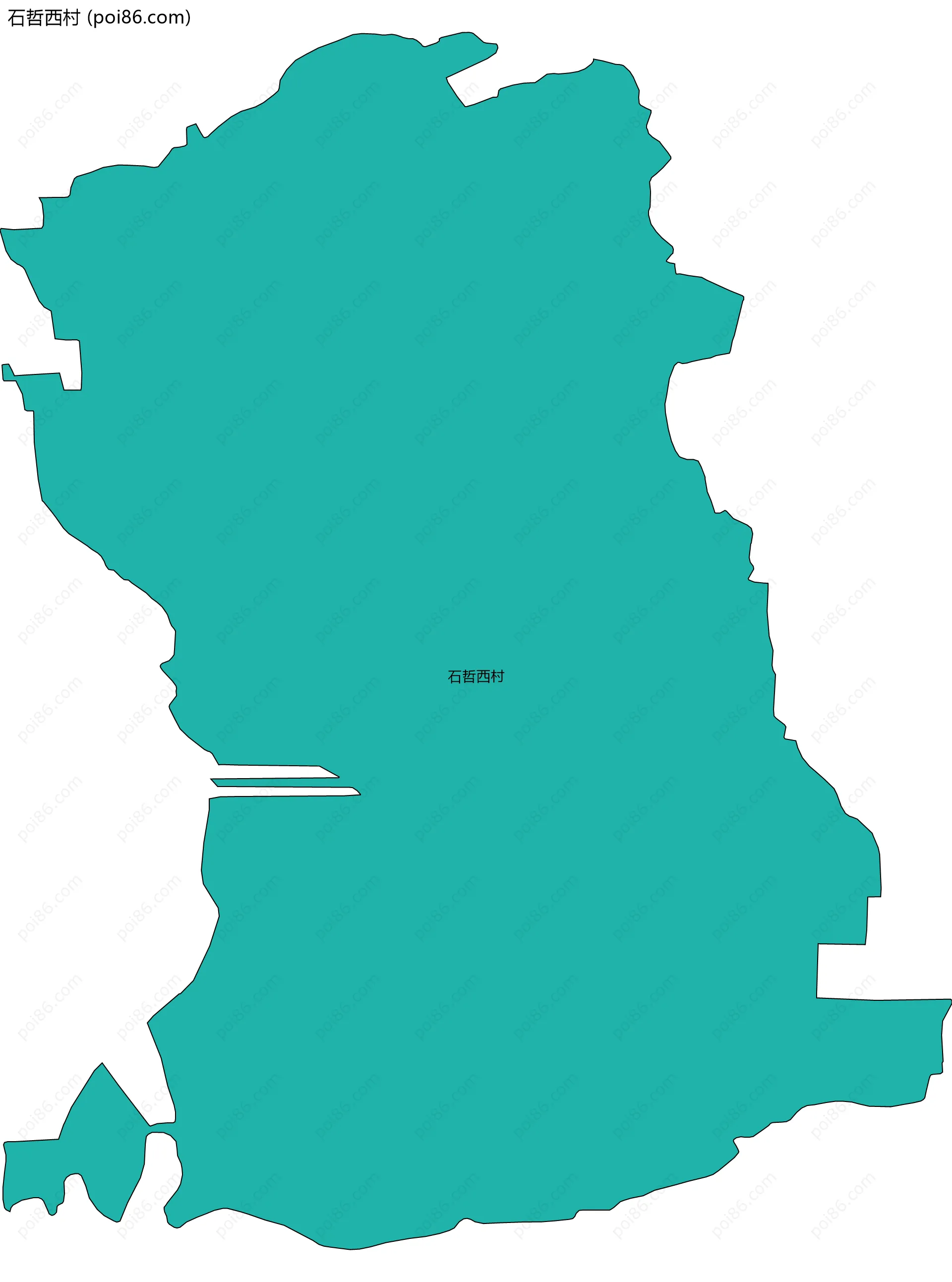 石哲西村边界地图