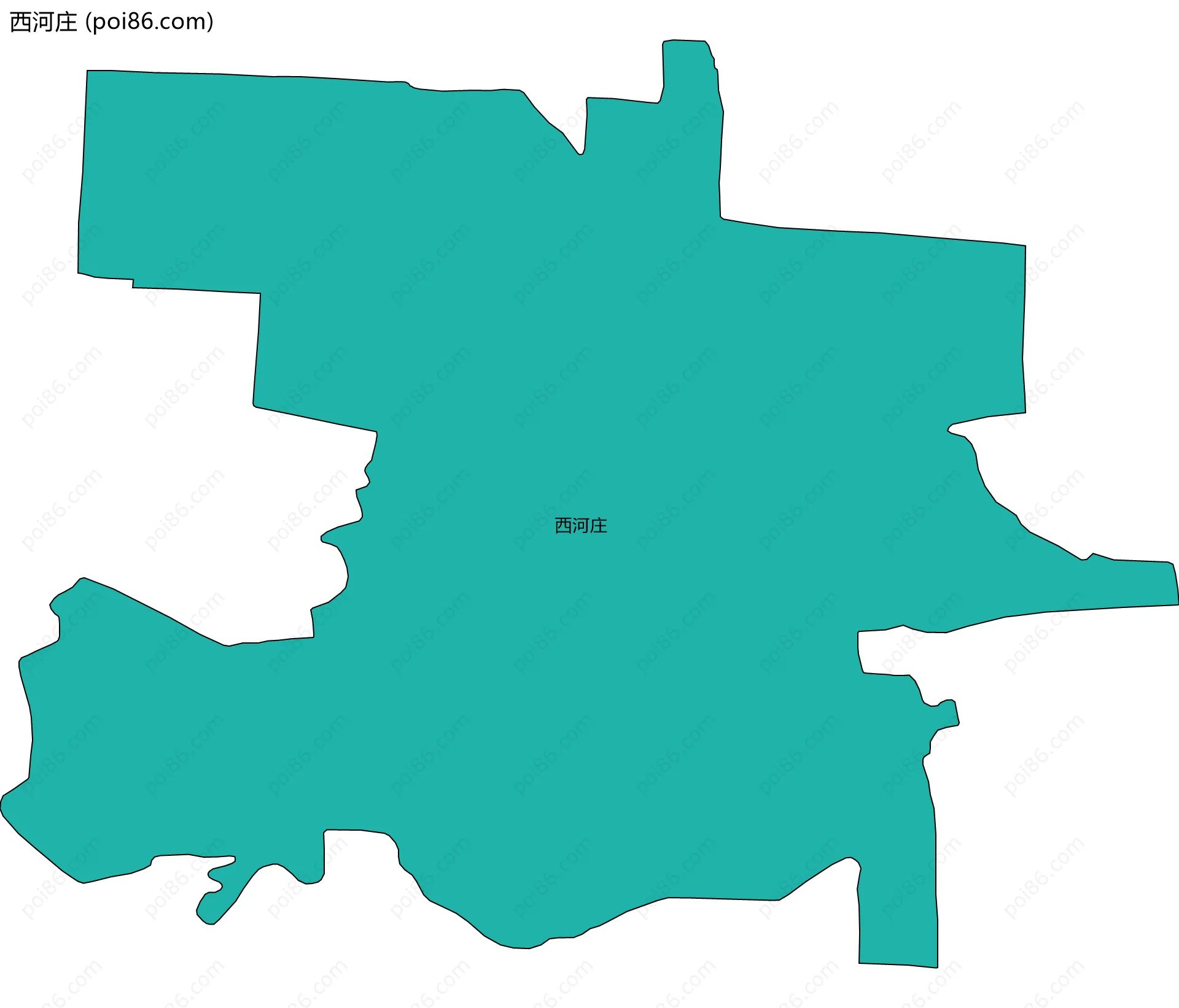 西河庄边界地图