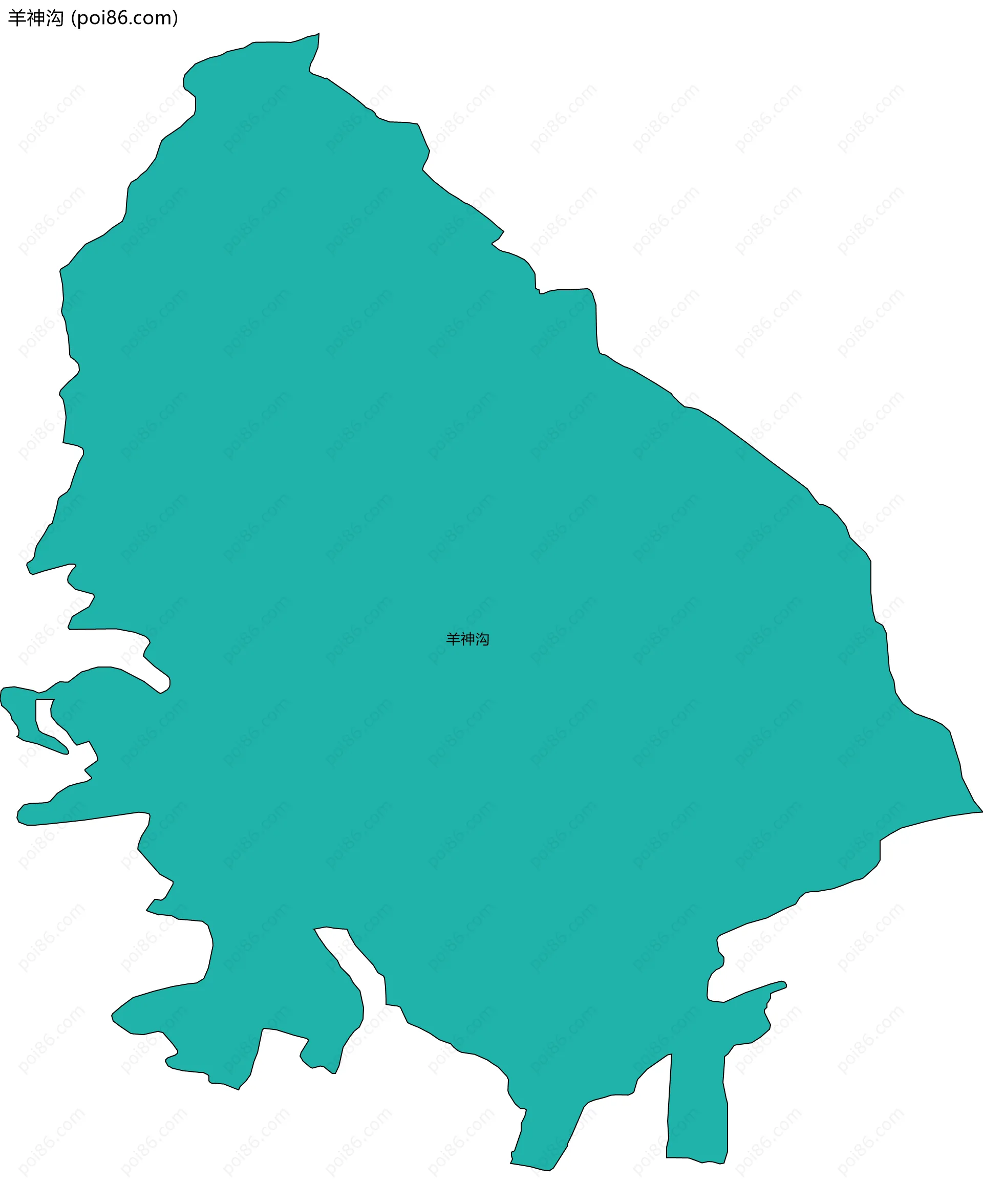 羊神沟边界地图