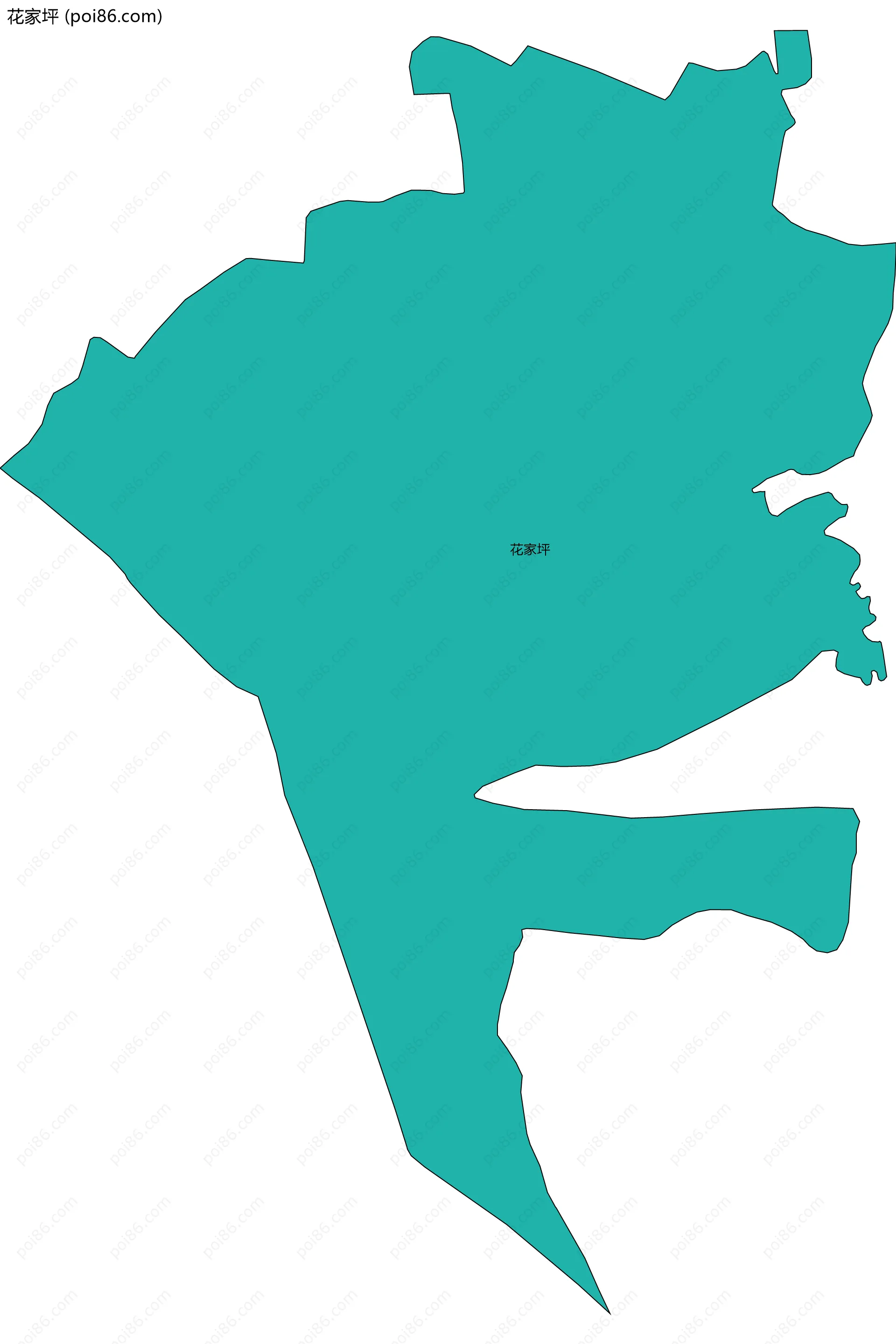 花家坪边界地图