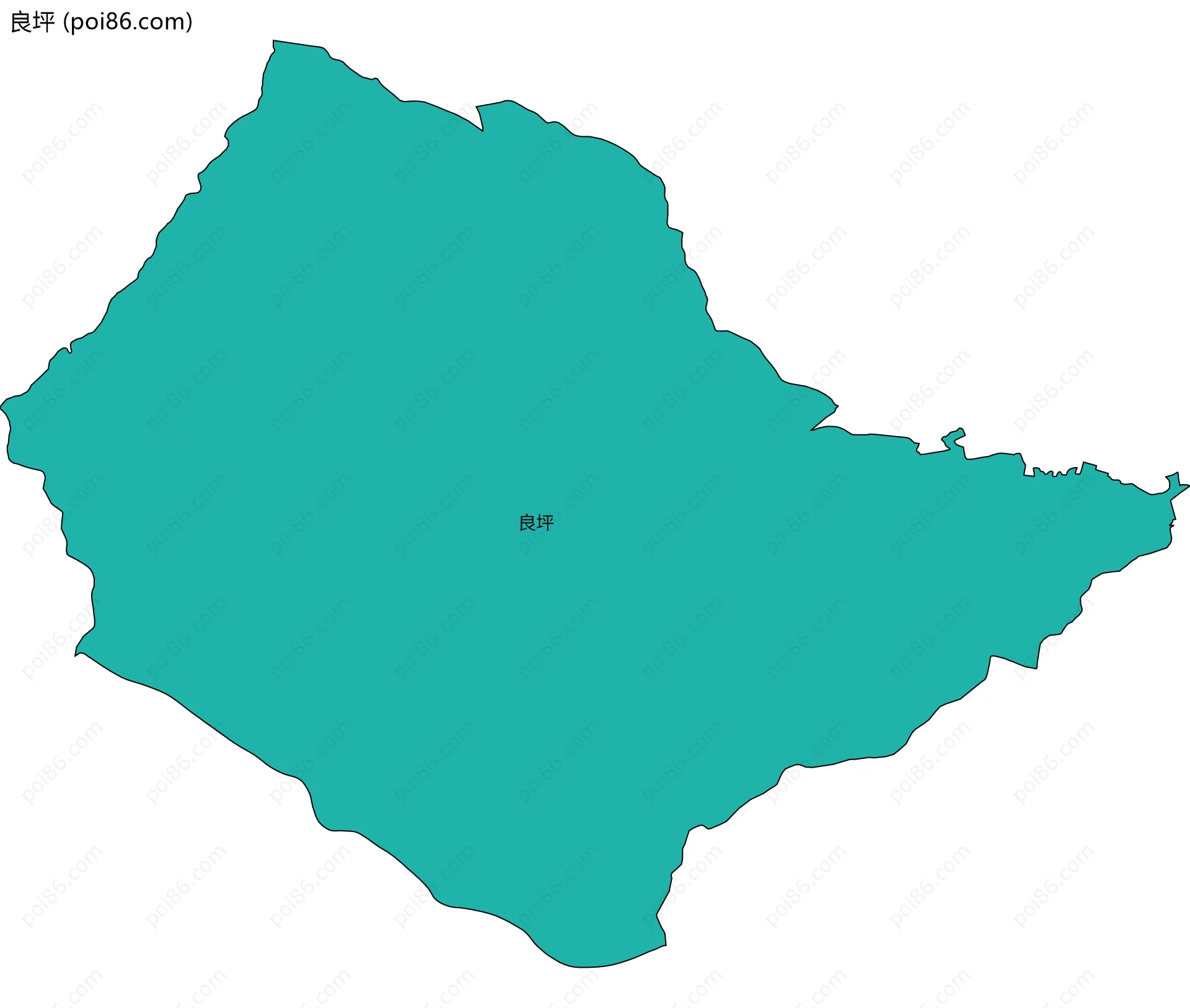 良坪边界地图